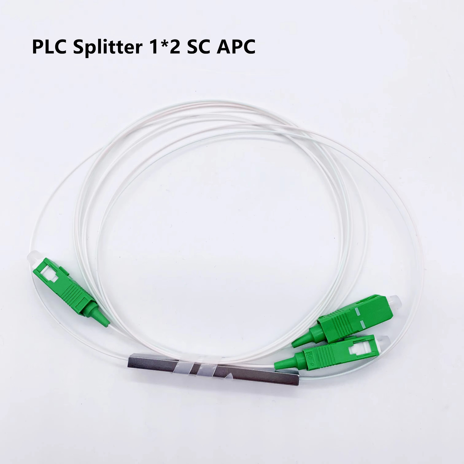 5pcs SC APC Opitc Fiber Splitter 1x2/4/8/16 Optica Fiber Connector Tube Splitter