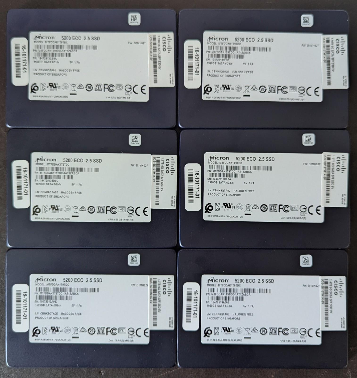 Micron MTFDDAK1T9TDC 1.92TB SSD SATA 2.5 Server Laptop Desktop PC Hard Drive 2TB