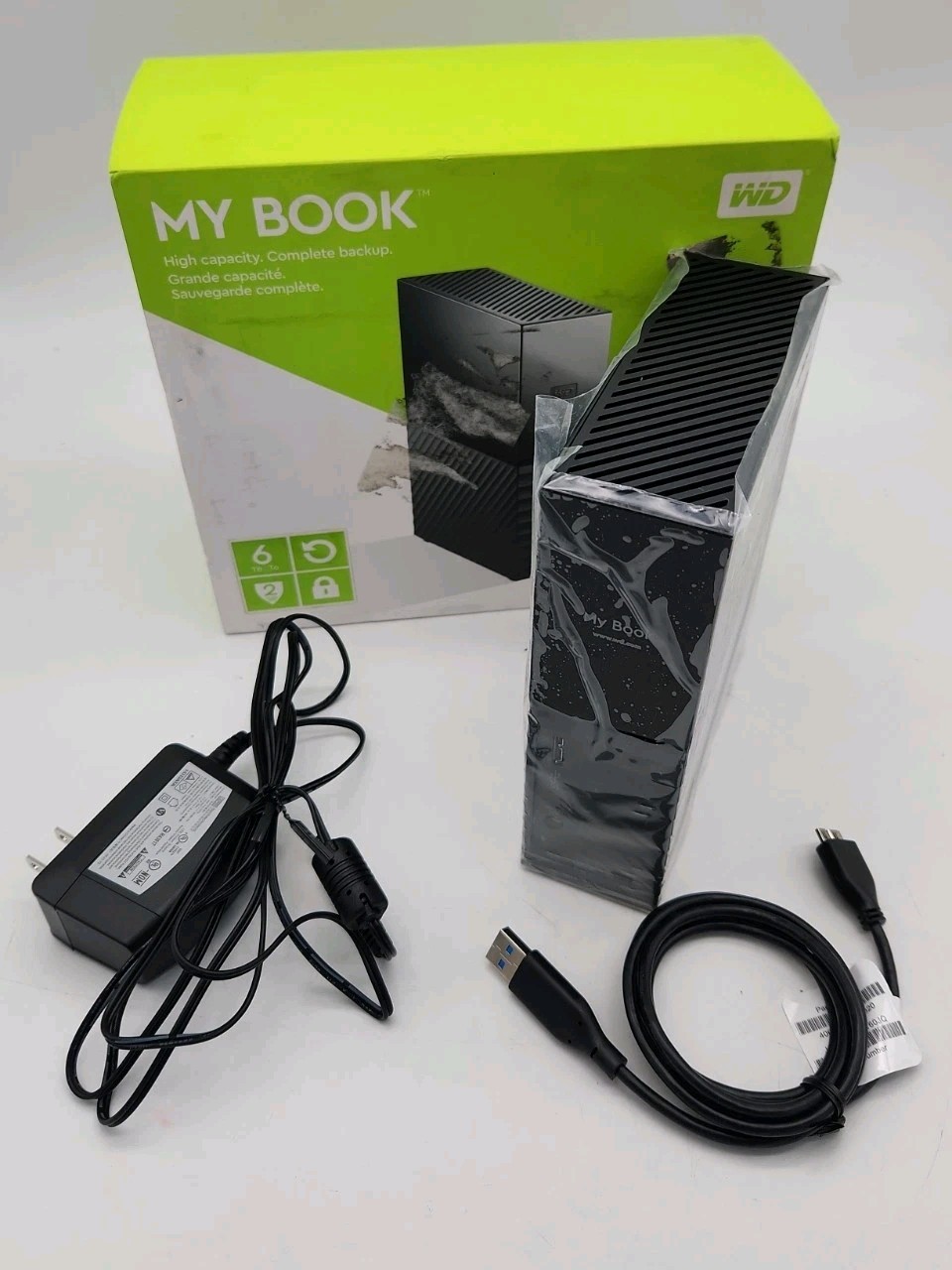 External Hard Drive WD My Book  WDBBGB0060HBK-NA 6TB Connects AS-IS