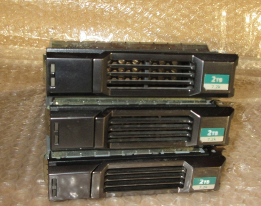 LOT OF 3 Dell Compellent 3.5" Hard Drive Tray Caddy 72CWN SC200 PS6100 4100E