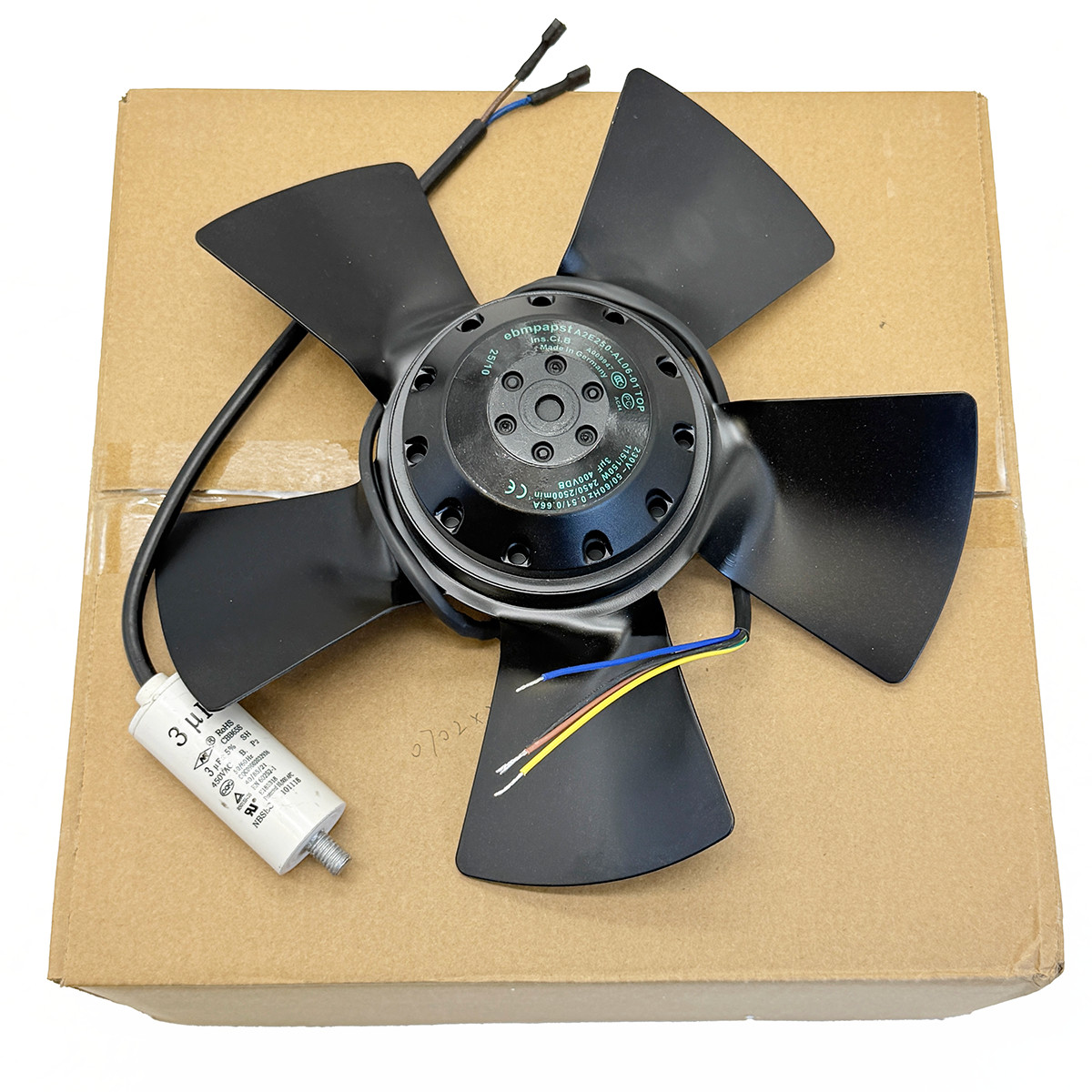 Brand New Ebmpapst Fan A2E250-AL06-01 Axial Fan AC 230V 0.51A/0.66A 115/150W