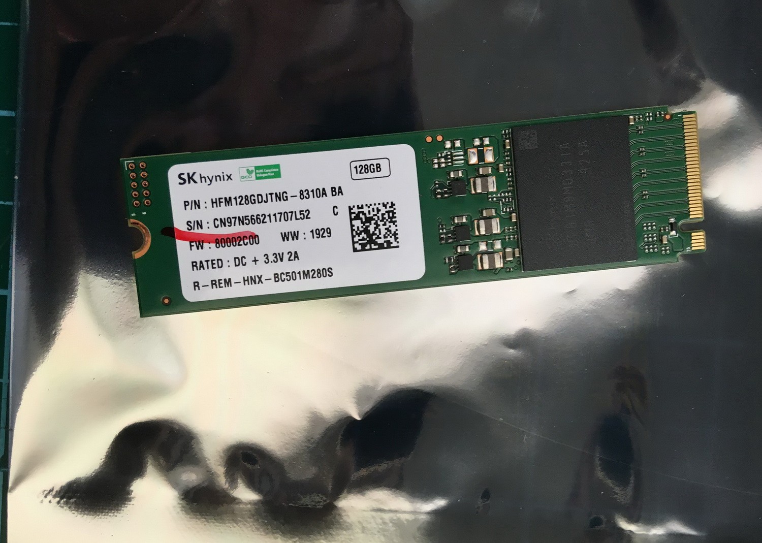 SK Hynix 128GB M.2 SSD Solid State Drive HFM128GDJTNG-8310A