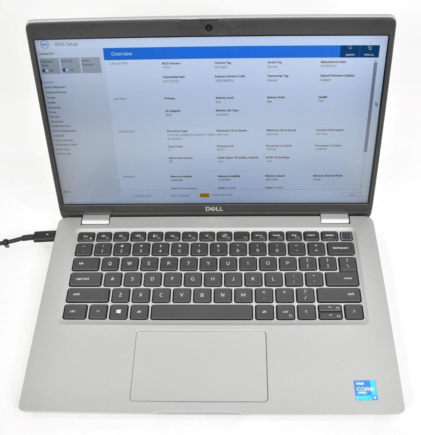 Dell Latitude 5421 Laptop i5-11500H 2.90GHz 16GB 256GB SSD 14" No OS *See Issues