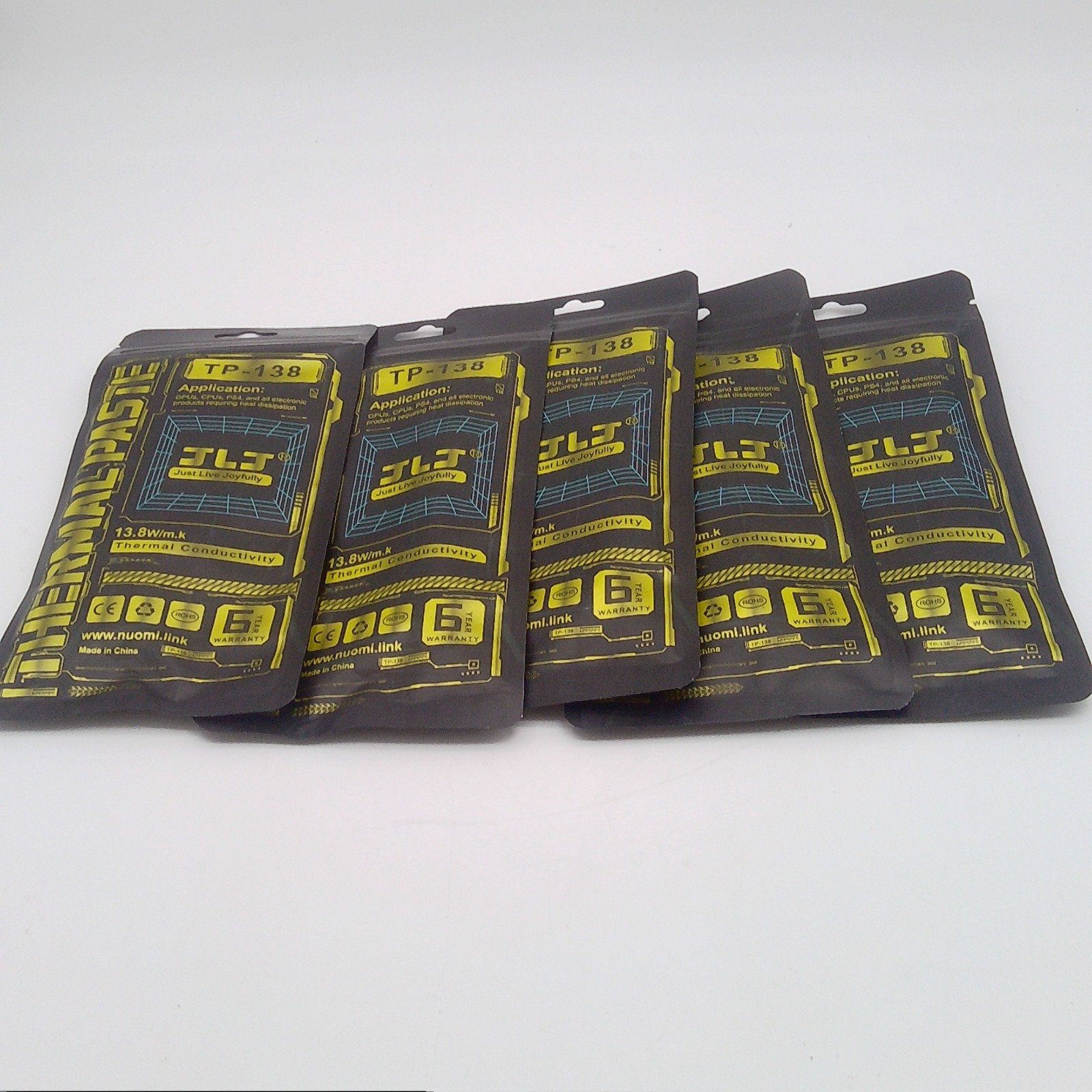 5 PK TP-138 13.8 W/m·K Thermal Paste CPU GPU Heatsink Compound for PC PS5 Xbox