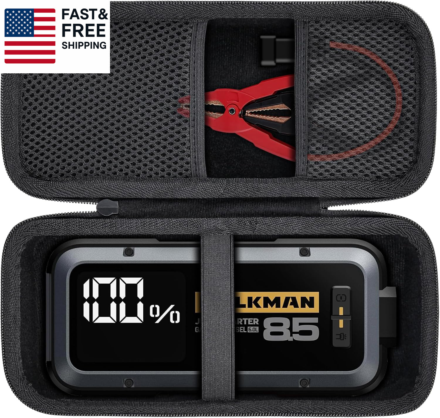 for HULKMAN Alpha85/Alpha85S/Alpha Pro Jump Starter Hard Carrying Case