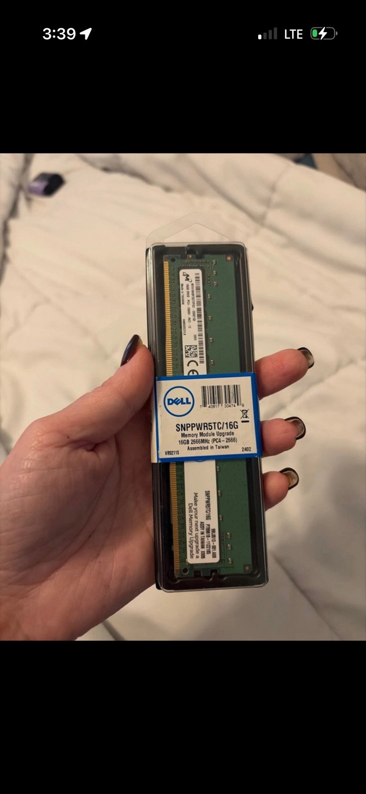 Dell 16GB (1 x 16GB) PC4-21300 (DDR4-2666) Memory (SNPTP9W1C16G)