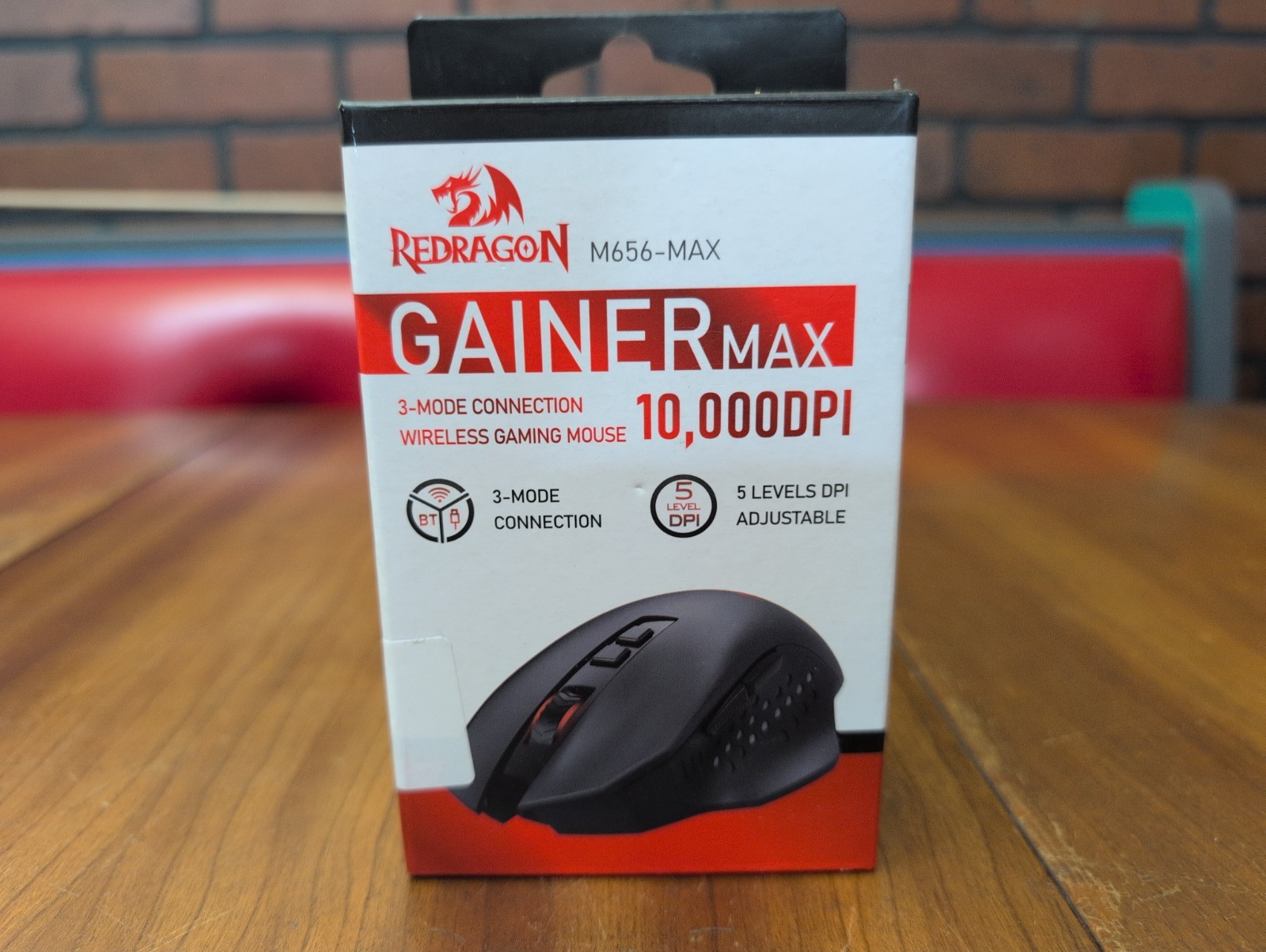 Redragon M656-MAX Gainer Wireless Gaming Mouse 10,000 DPI, 2.4GHz RGB BT
