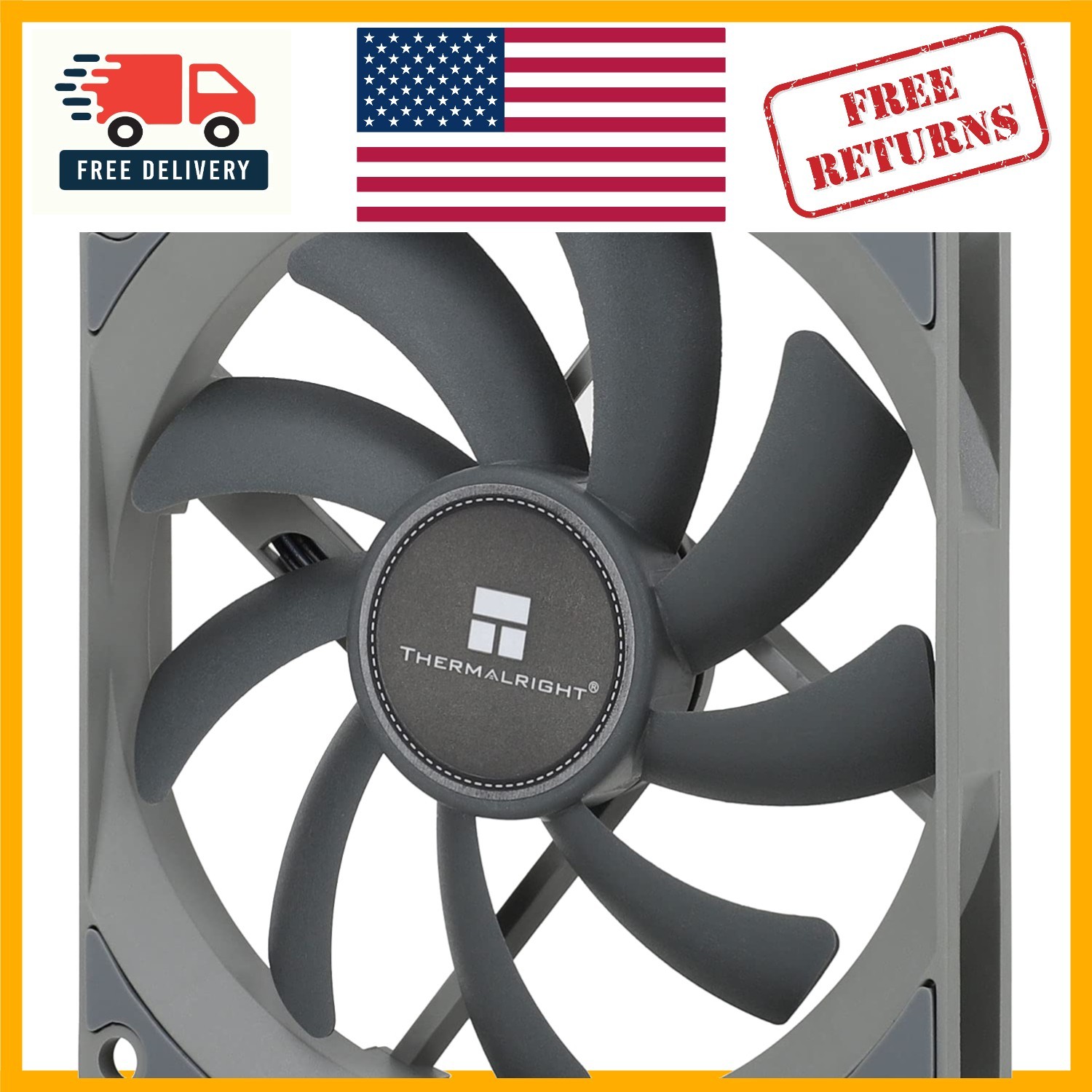 Silent 92mm Cooling Fan for Desktop: 4PIN PWM, Ultra-Thin, 2700 RPM Speed