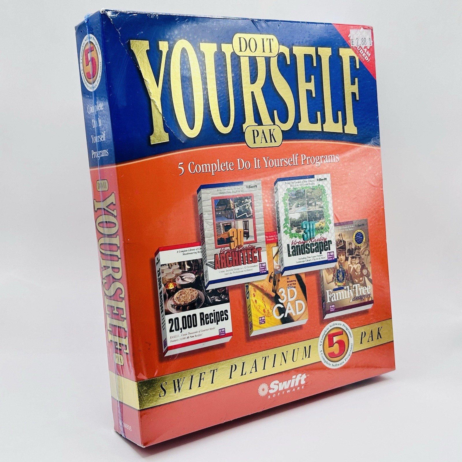 Vintage Swift Software - "Do It Yourself Pak" 5 Complete Programs CD Roms SEALED