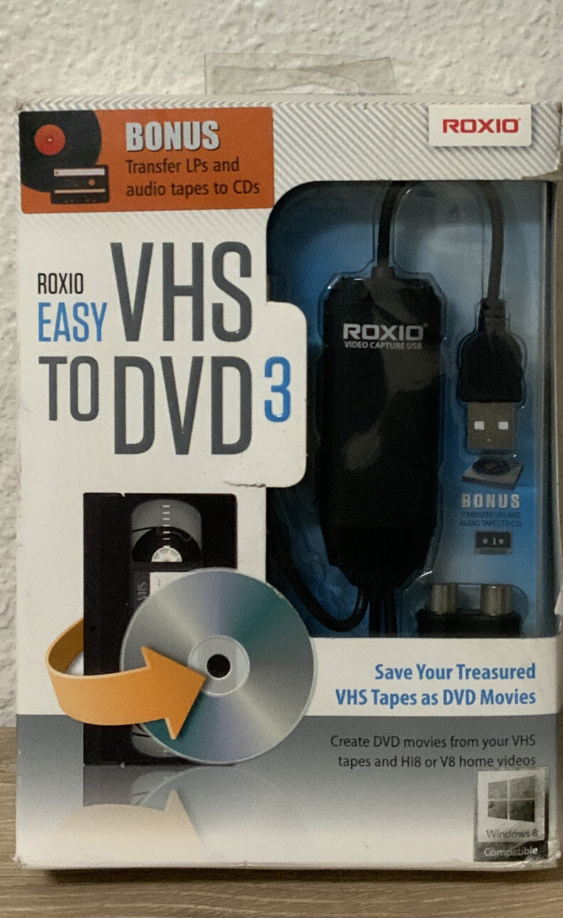 📀 ROXIO Easy VHS To DVD 3 - Windows 8 Compatible NEW