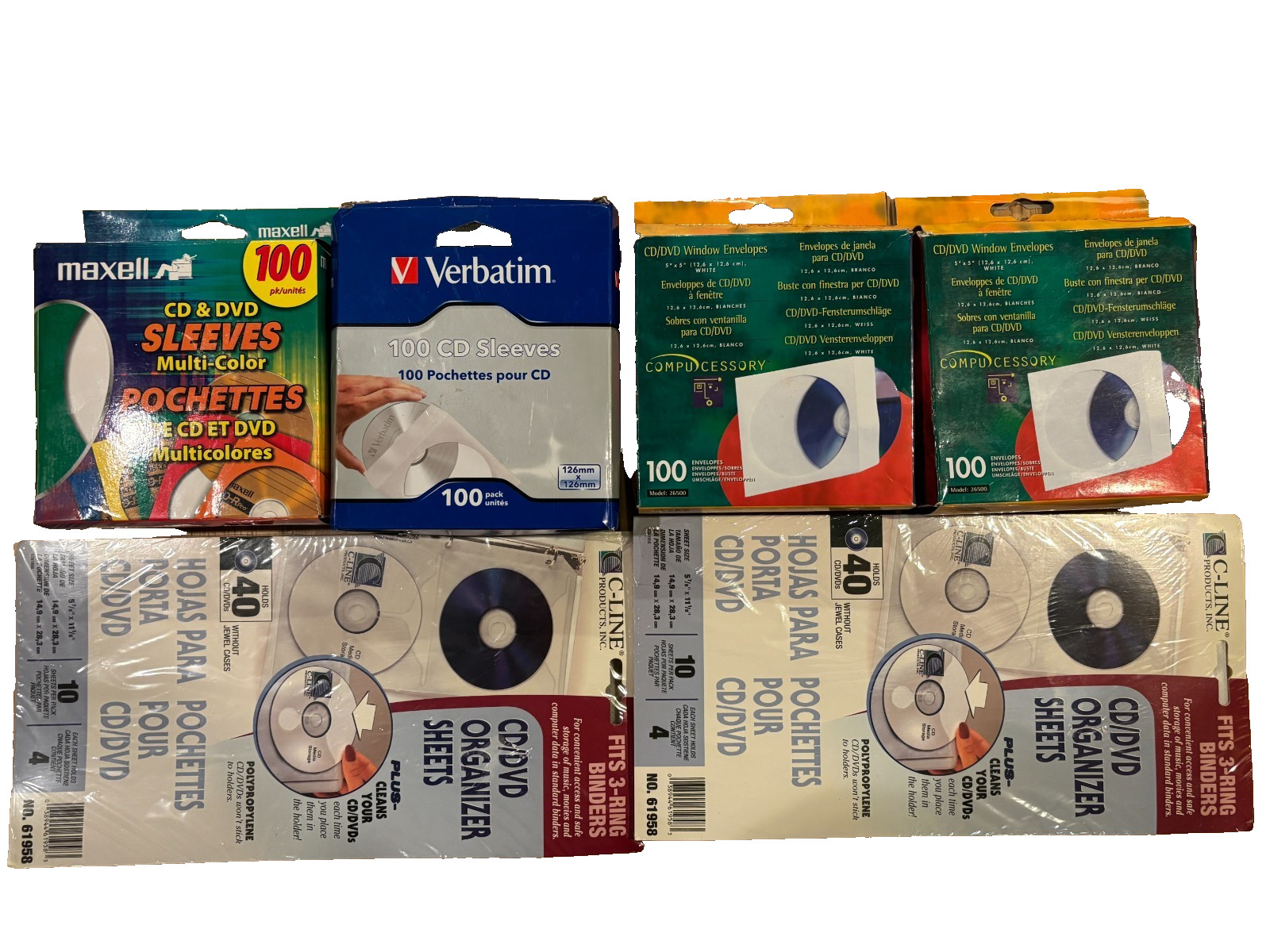 CD/DVD - Organizer Sheets Sleeves Envelopes Lot - 348 Disc Holders Total