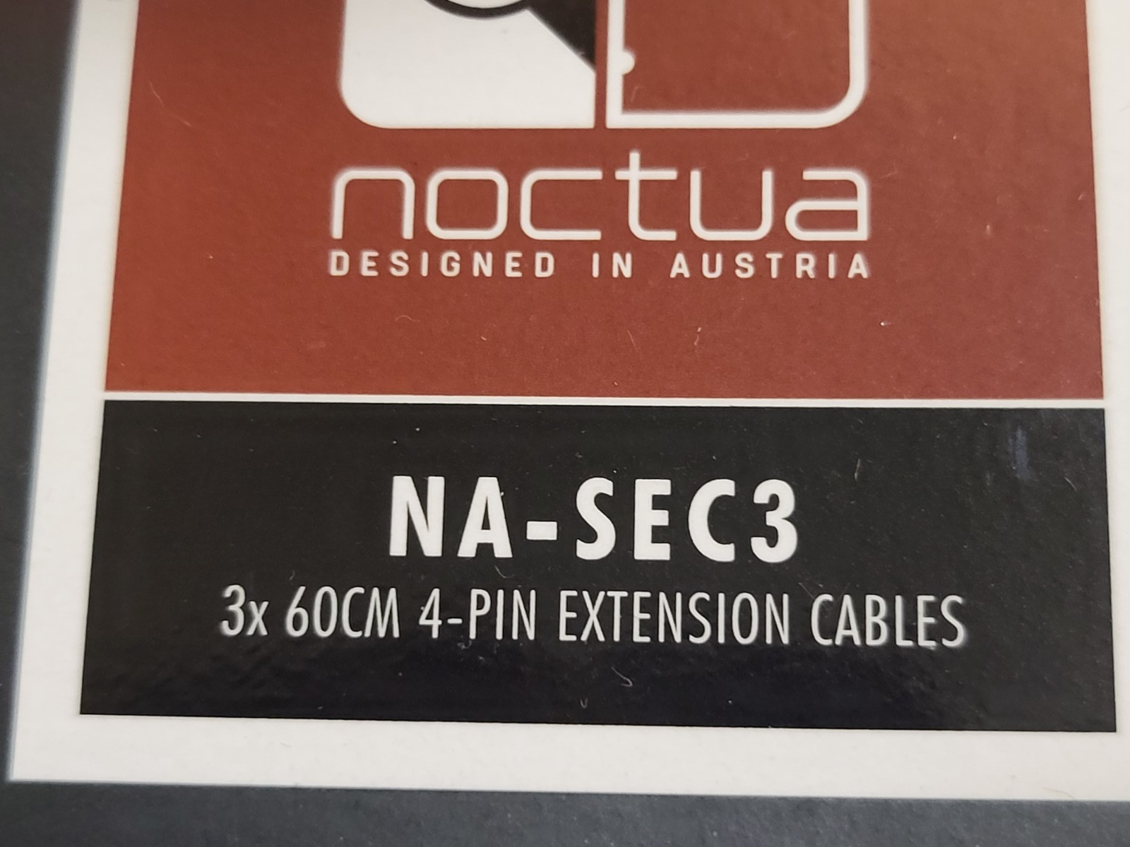 NOCTUA NA-SEC3 3X 60CM 4-PIN EXTENSION CABLES - NEW