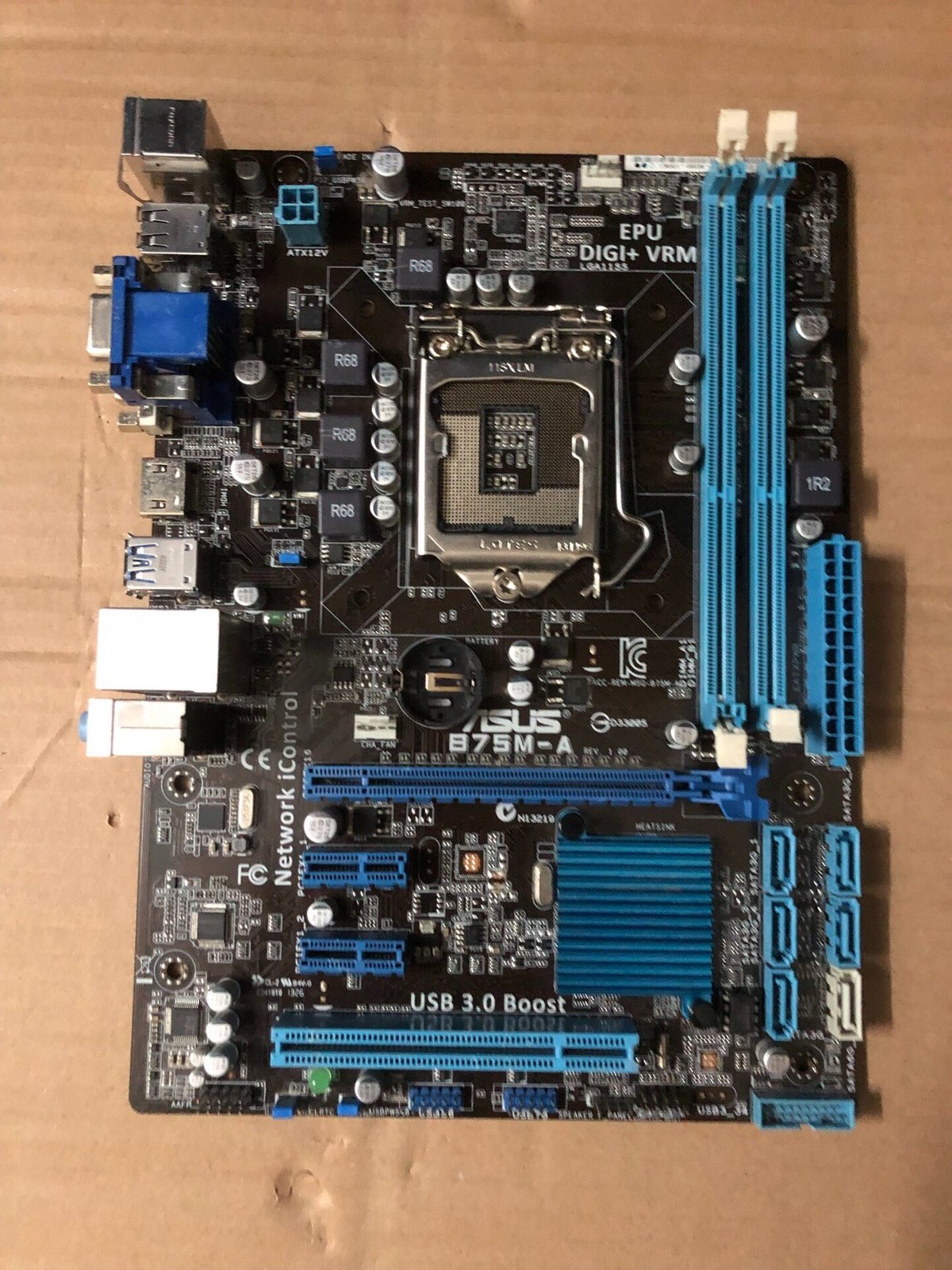ASUS B75M-A Intel B75 LGA1155 DDR3 M-ATX HDMI VGA Desktop Motherboard