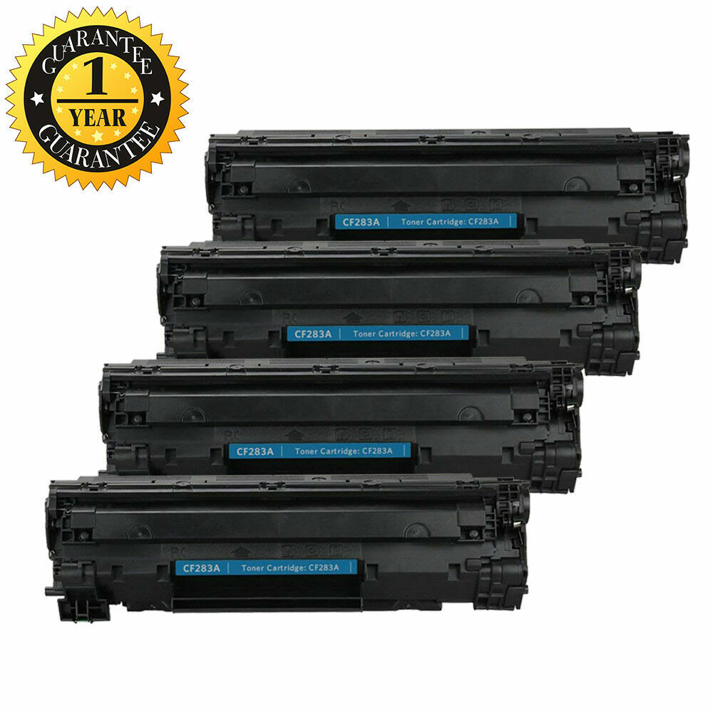 4PK CF283A Toner Cartridge Black For HP 83ALaserJet Pro M127fn M127fw M125nw MFP
