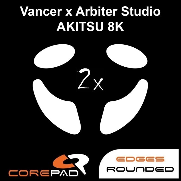 Corepad Skatez Vancer x Arbiter Studio AKITSU 8K Replacement Mouse Feet PTFE Teflon