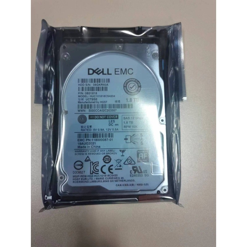 1PCS 005051636 EMC UNITY 1.8TB 10K 12GBps 2.5" SAS HDD 005051633 D3-2S10-1800 N