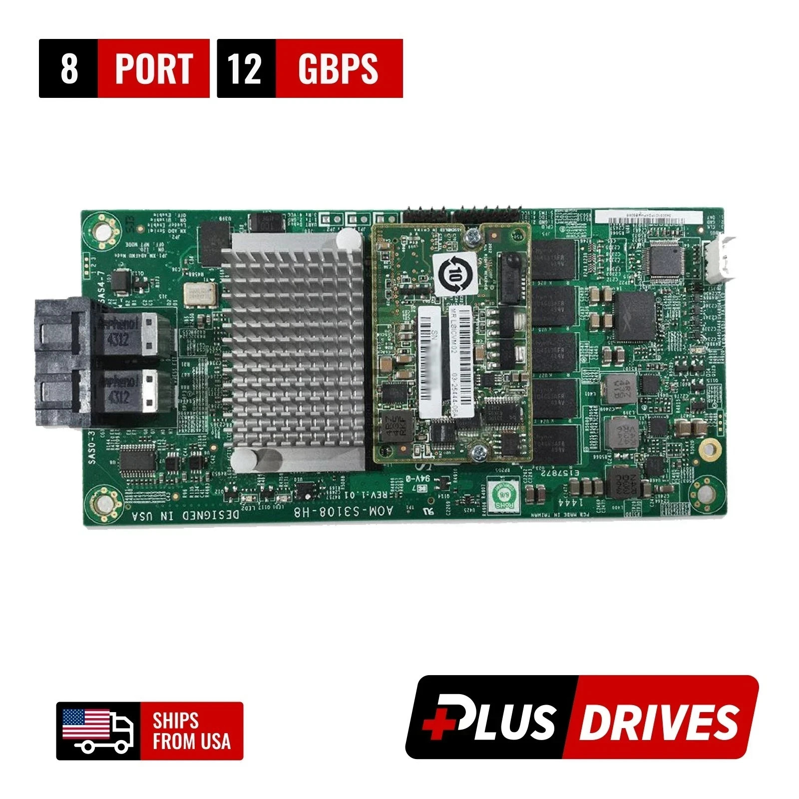 Supermicro AOM-S3108-H8 8 Internal Ports 12Gbps SAS RAID Adapter Card Controller