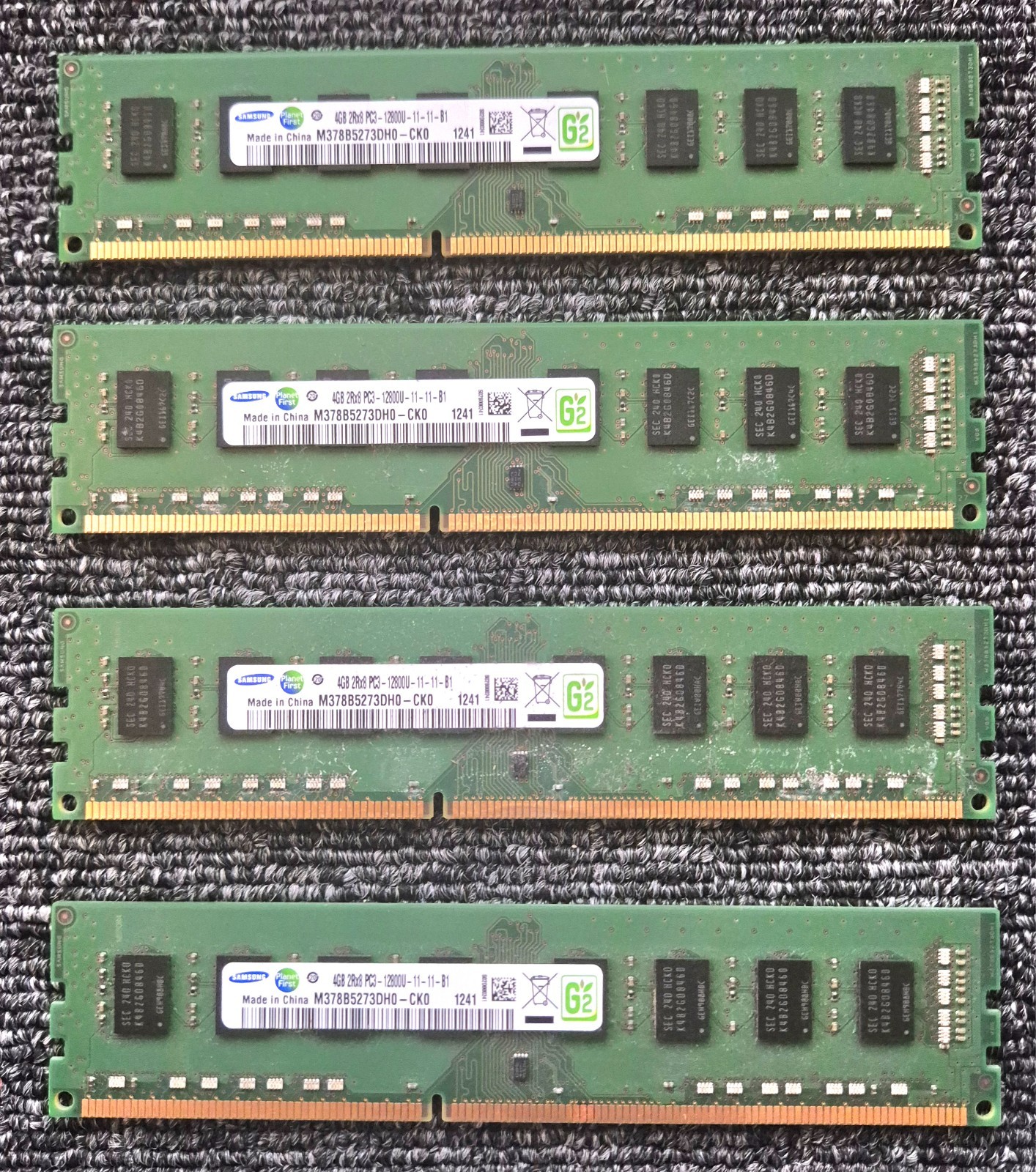 16GB 4x4GB Samsung DDR3 1600MHz PC3-12800U Desktop RAM Matching Kit HP
