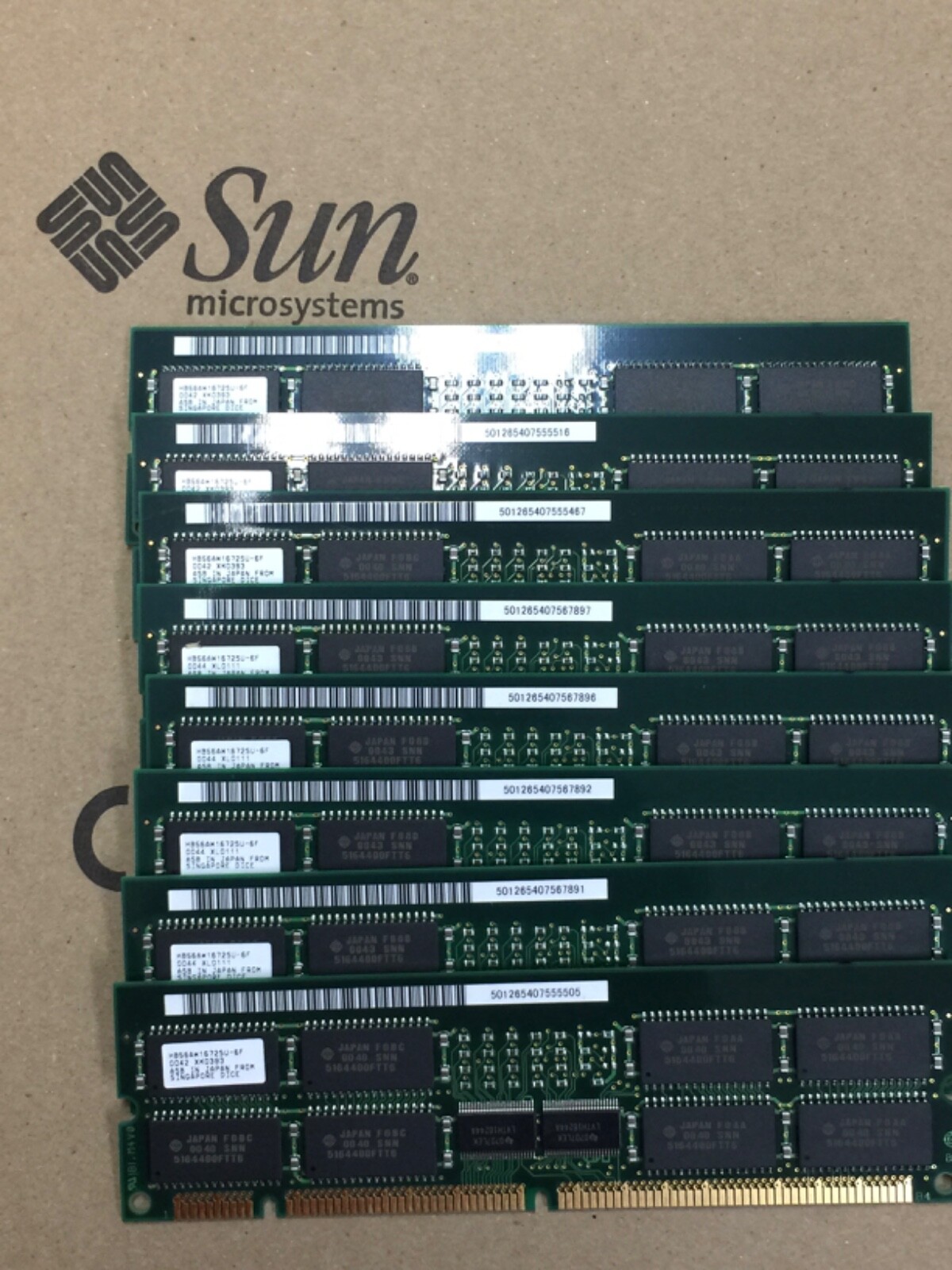 SUN X7023A, 1gb Memory Kit (8x 501-2654  Matching ) , Test-PASS