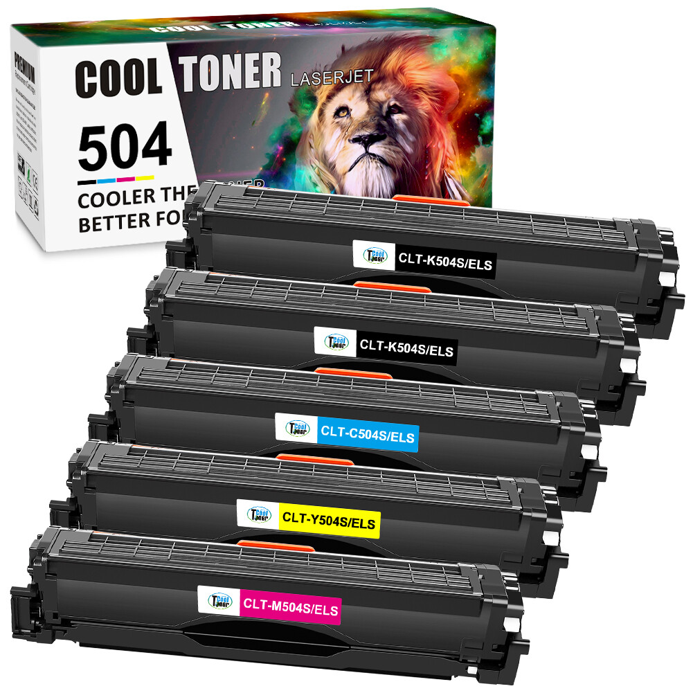 5 PK CLT-K504 Black Color SET Toner for Samsung C1810W C1860FW CLP-415 CLP-475