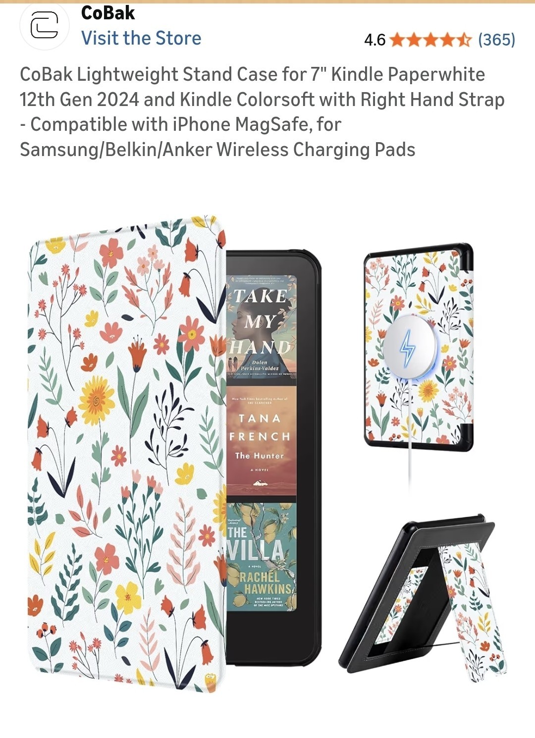 CoBak Lightweight Stand Case for 7" Kindle Paperwhite 12th Gen 2024 and Kindle c