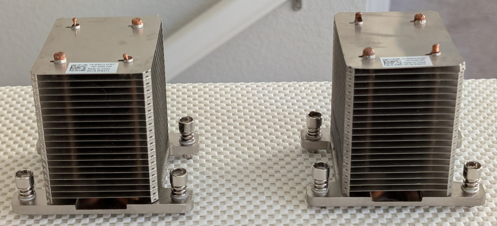 Lot of 2 Dell PowerEdge T410 CPU Heatsinks 0F847J F847J with Mounting Screws