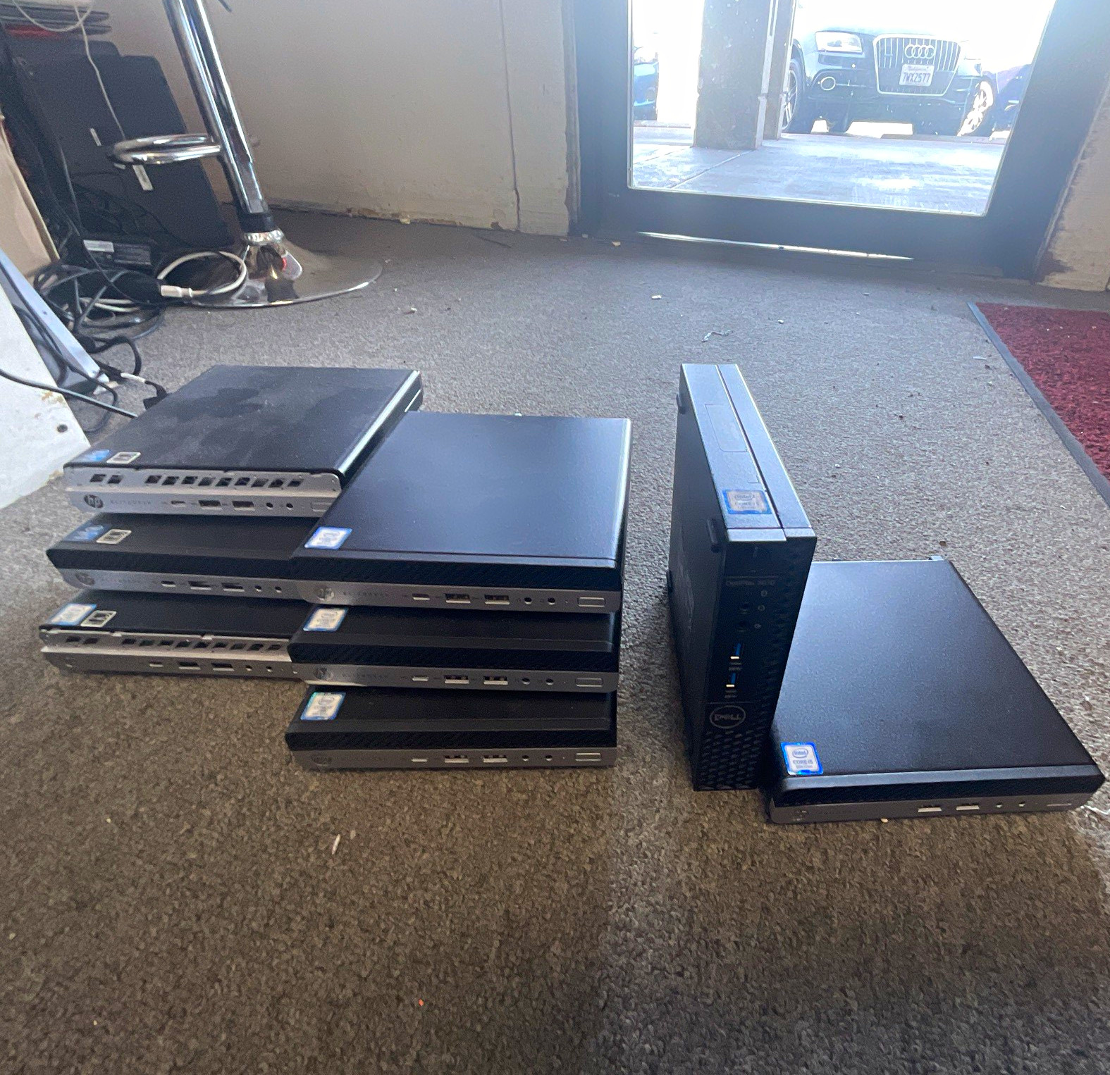 LOT OF 7 DESKTOPS HP ELITEDESK i7 8-9TH GEN WIN11 + ms office 2024 full suite 
