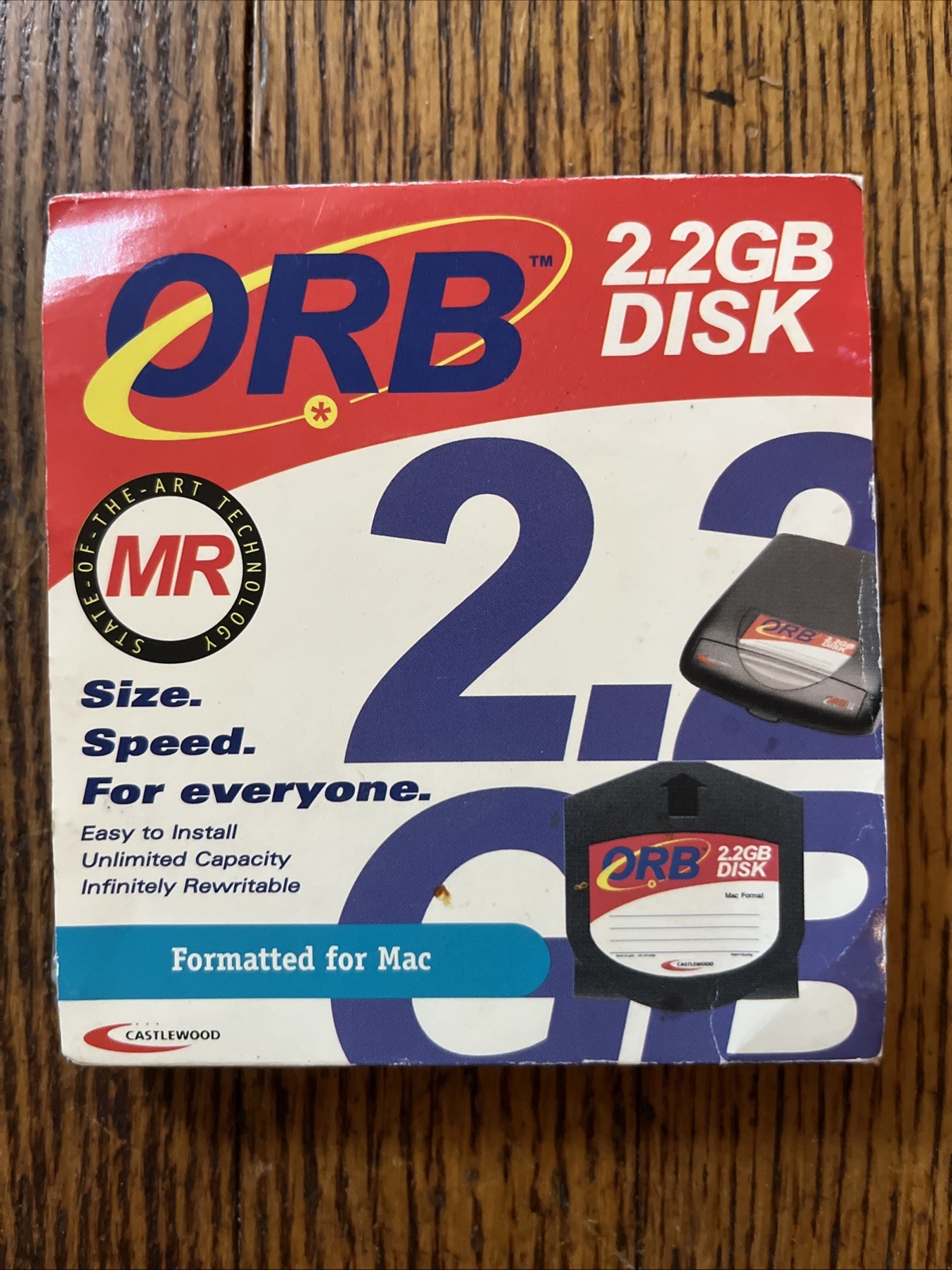 Castlewood ORB 2.2GB DISK,  Mac Format,  Factory Sealed