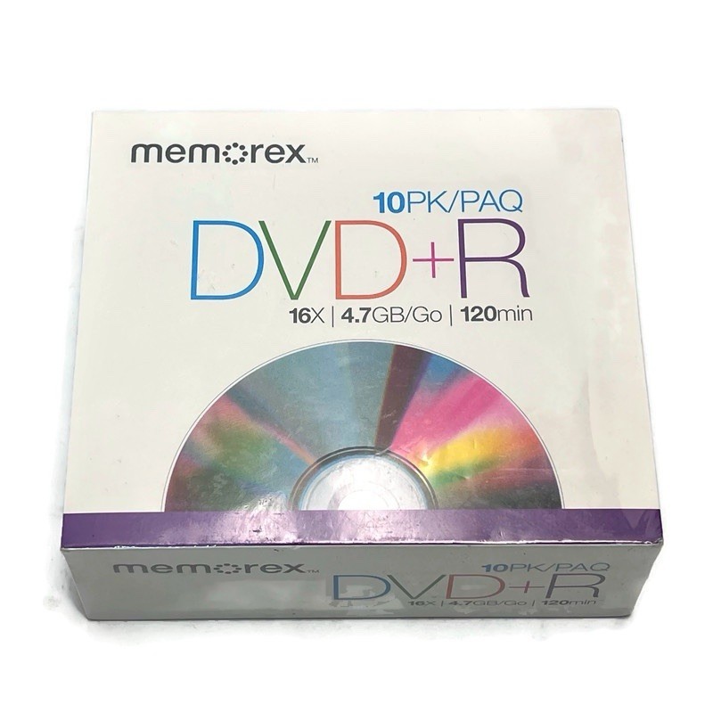 DVD+R Memorex 10pk 16x 4.7GB/GO 120Min NEW SEALED