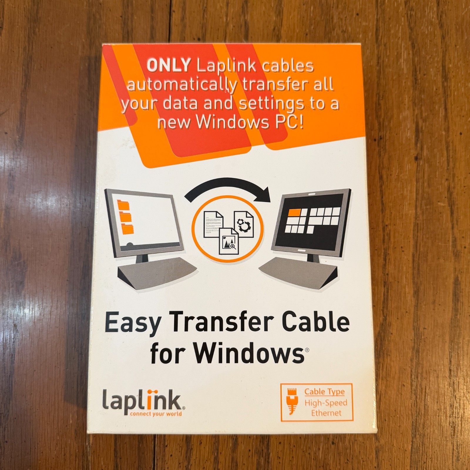 Laplink Easy Transfer Cable for Windows High-Speed Ethernet New Sealed PC