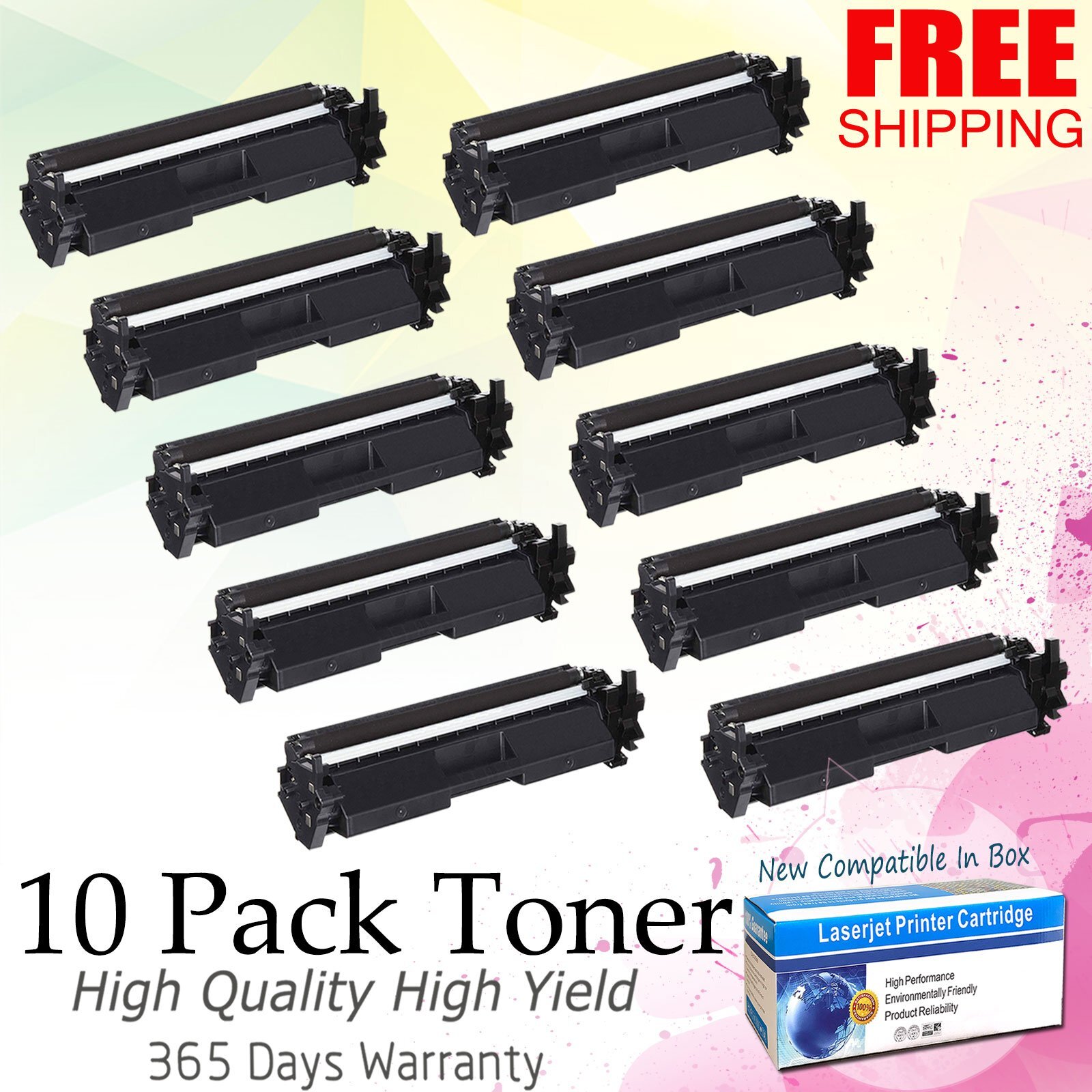 10PK CF230X 30X High Yield Toner For HP LaserJet Pro MFP M203dw M227fdn M227fdw