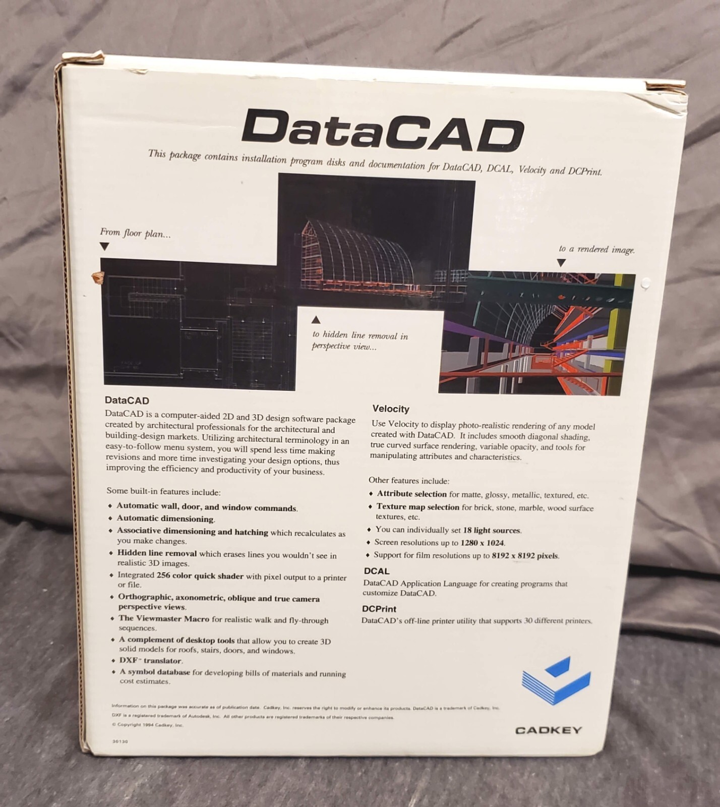 CADKEY DataCAD - vintage complete unused CAD 2D 3D design drawing program