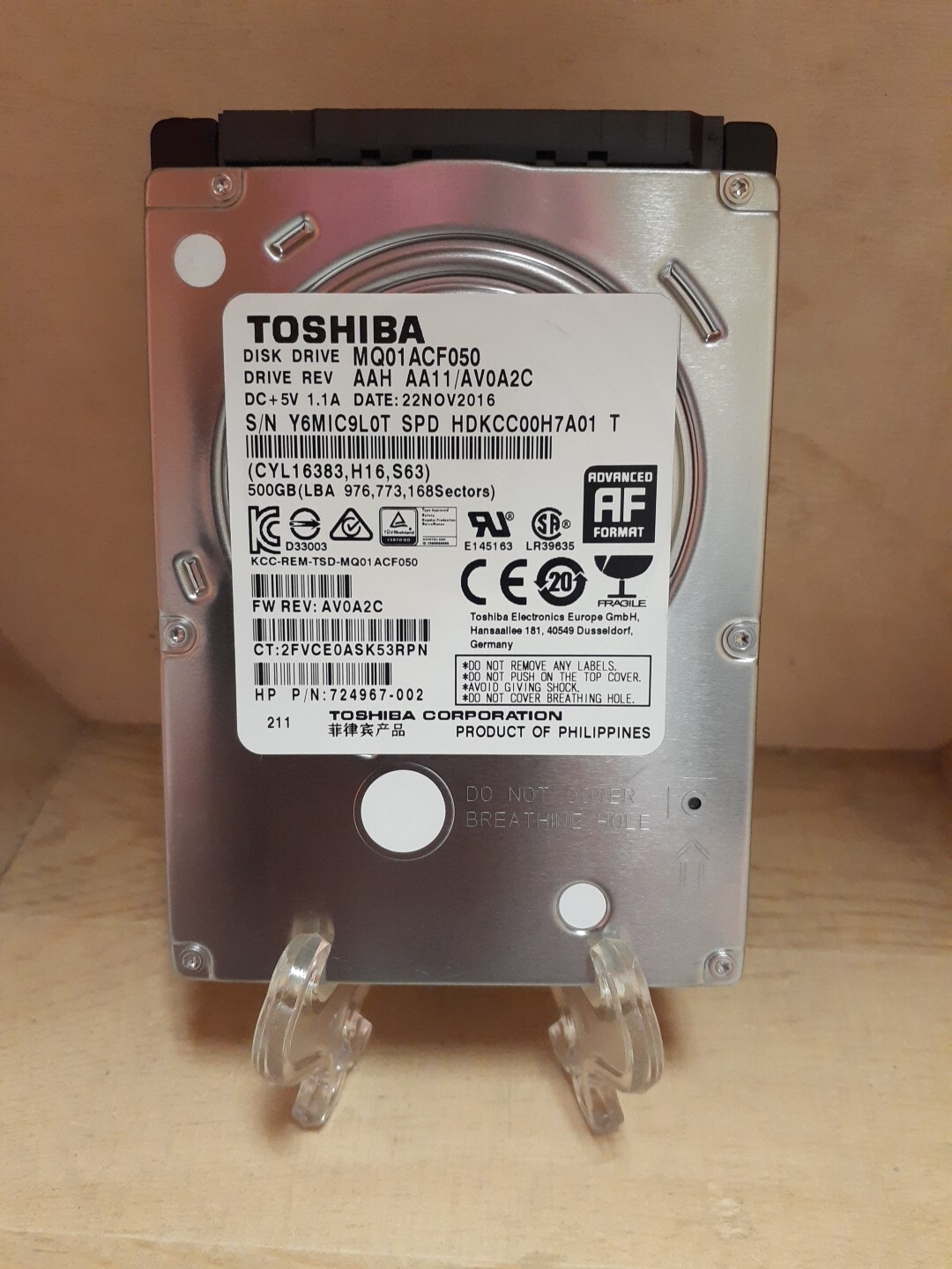 Toshiba Mobile Thin MQ01ACF050 500GB 2.5" SATA III Hard Drive HDKCC00H7A01 T