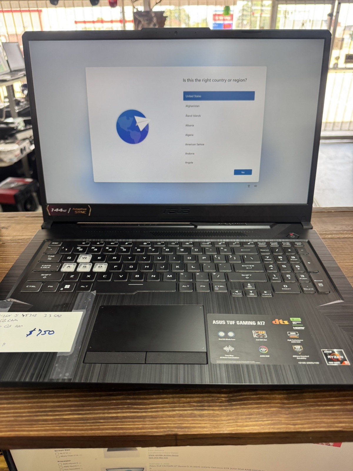 Asus TUF Gaming A17 FA706N 17.3" Ryzen Gaming Laptop