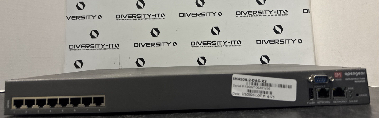 Opengear IM4208-2-DAC-X2 1U switch with 8x Serial ports