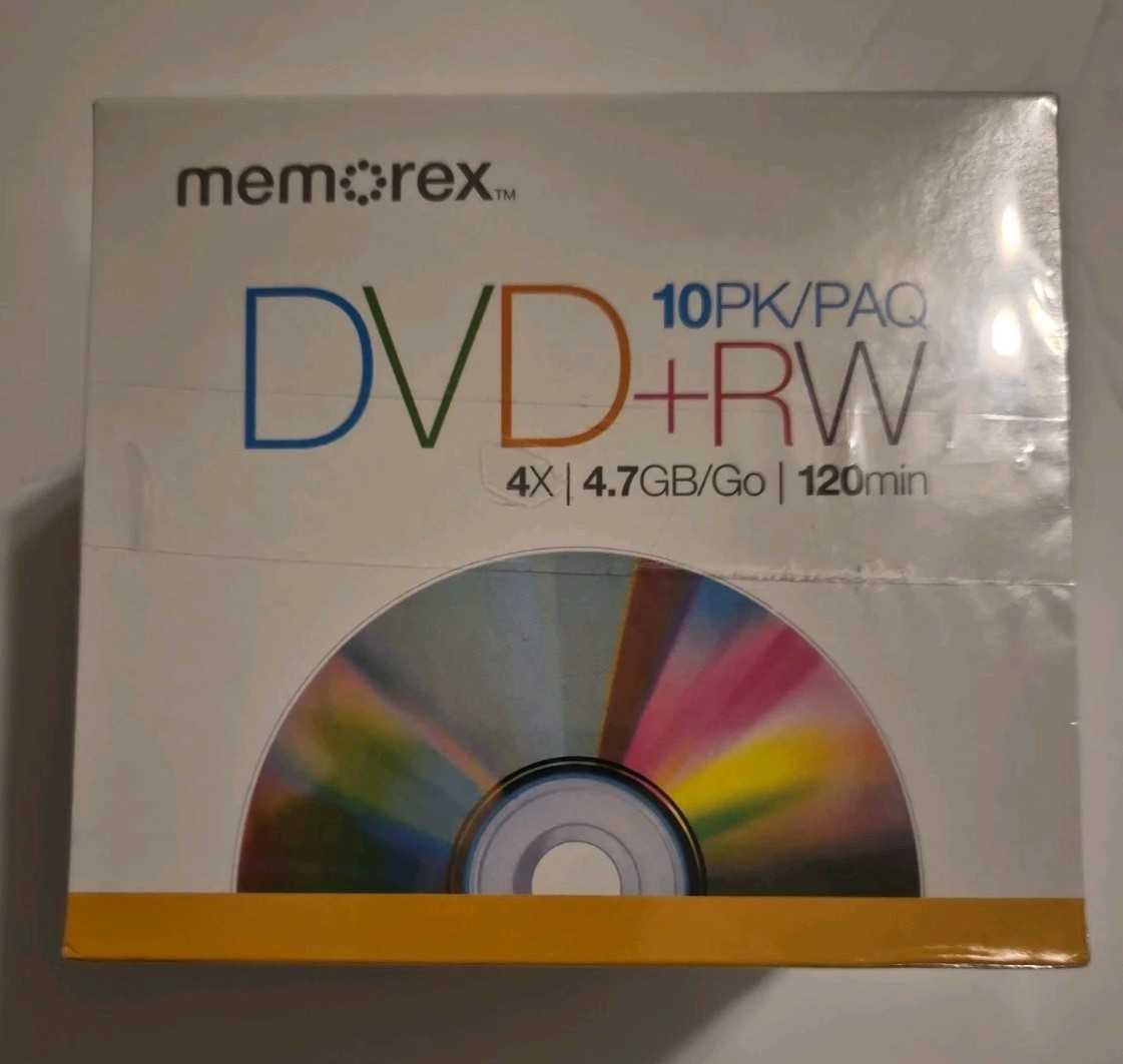 Two Packs Memorex DVD + RW 10 In One PK And 9 In Other 