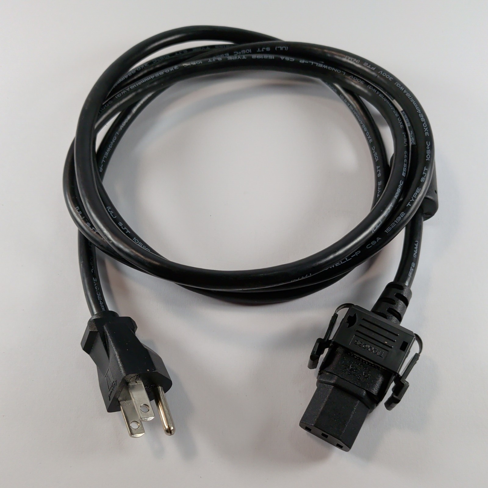 6-ft Longwell AC Power Cable, 10a 125v 121565-001, Locking Tabs