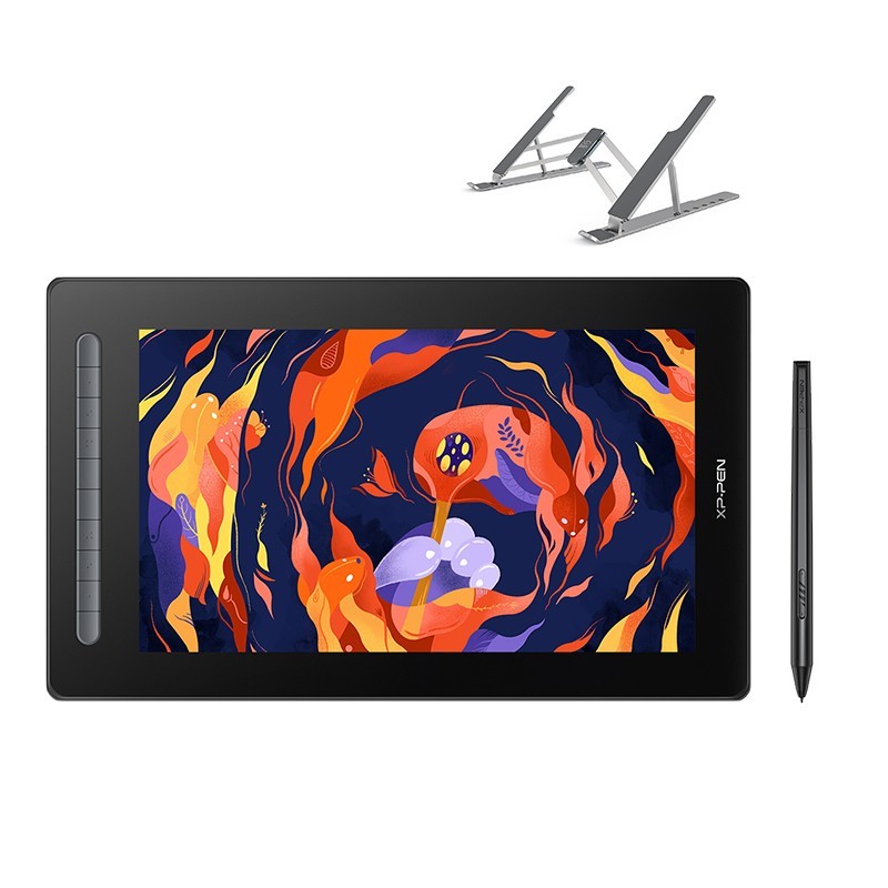 XPPen Artist 16 2nd 15.4" Graphics Drawing Tablet X3 Battery-free Stylus Stand