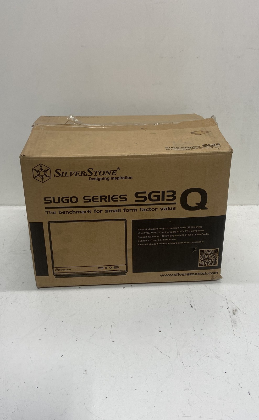 SilverStone Sugo SG13 Q SFF Mini-ITX PC Case Black Solid Front Case Only