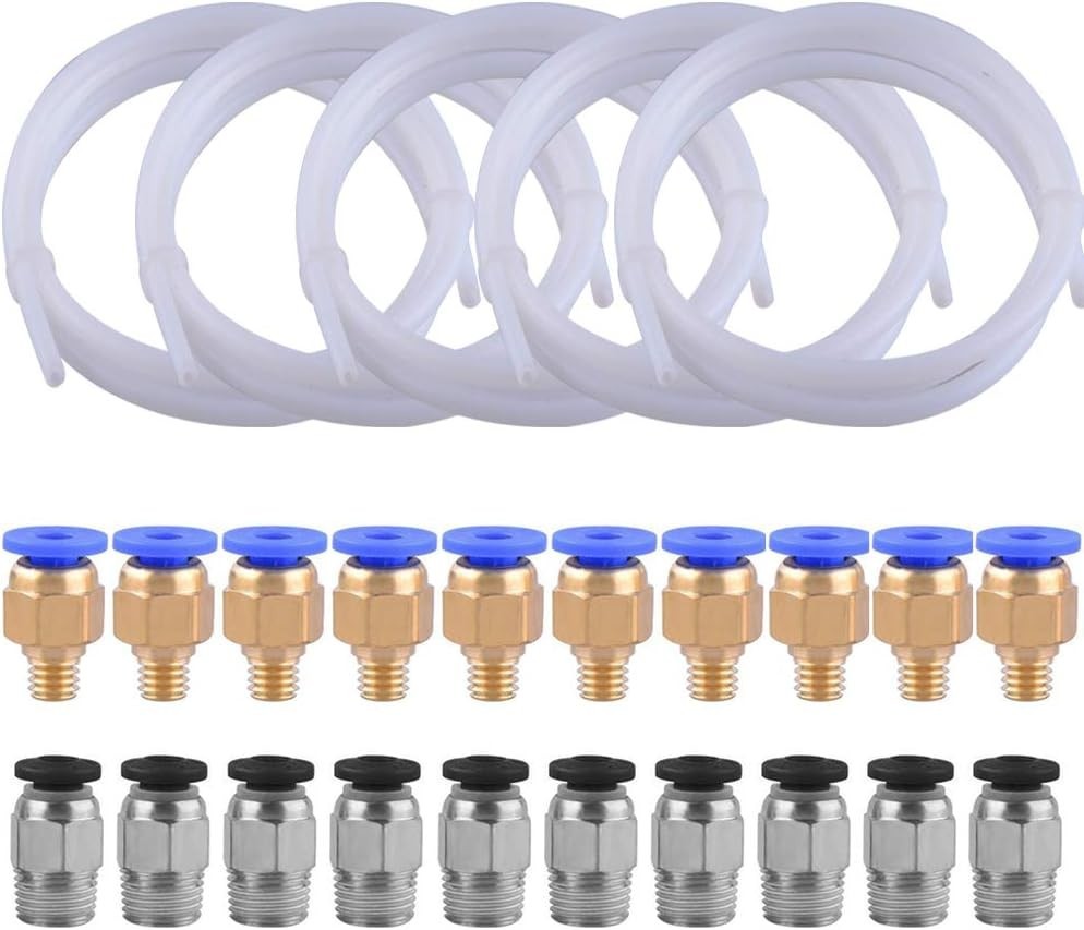 Teflon Tube PTFE Tubing Fittings Connector for 3D Printer 1.75mm