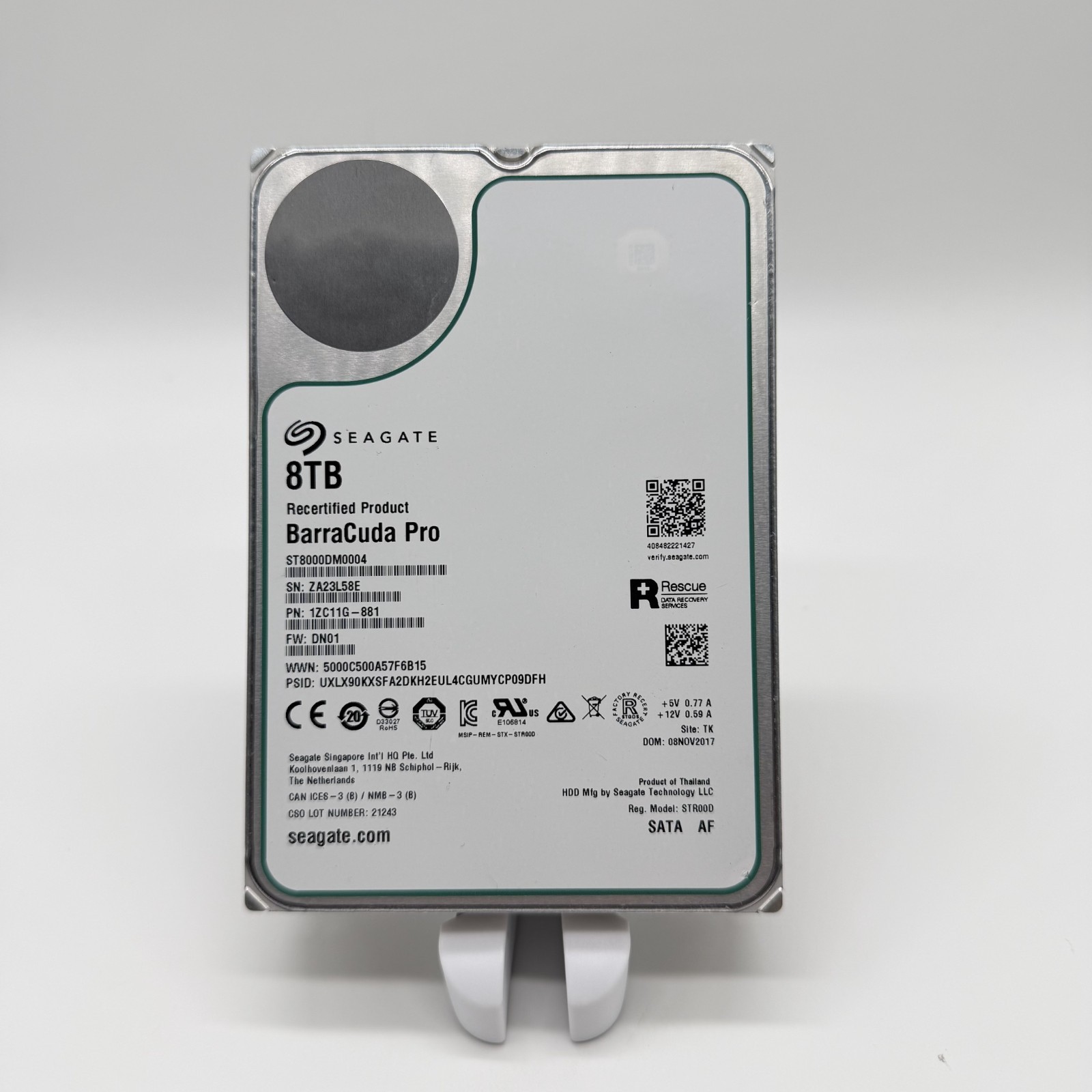 Seagate BarraCuda Pro 8TB 3.5" SATA 6Gb/s 7200RPM Internal HDD ST8000DM0004