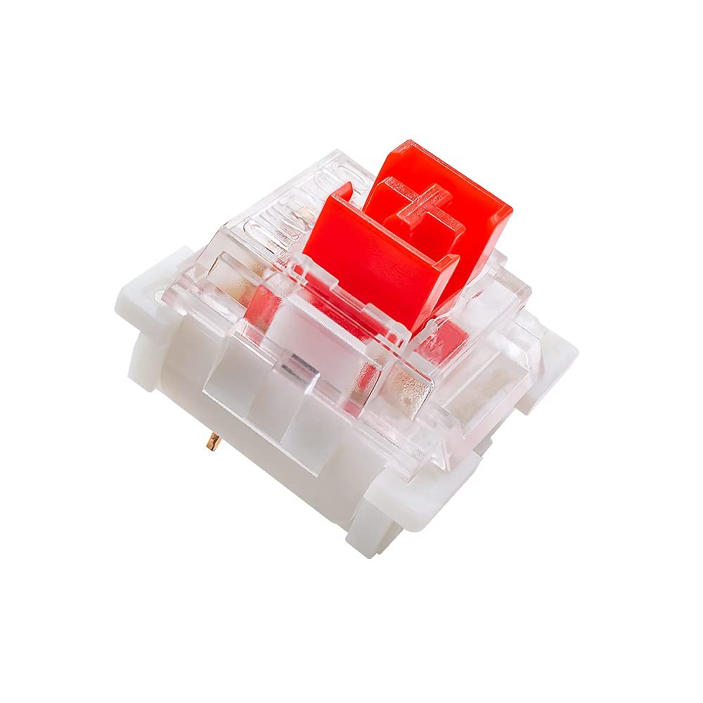 OUTEMU Medium-Low Profile Red Switches 3 Pin Thiner 50g Force 1.6mm Actuation...