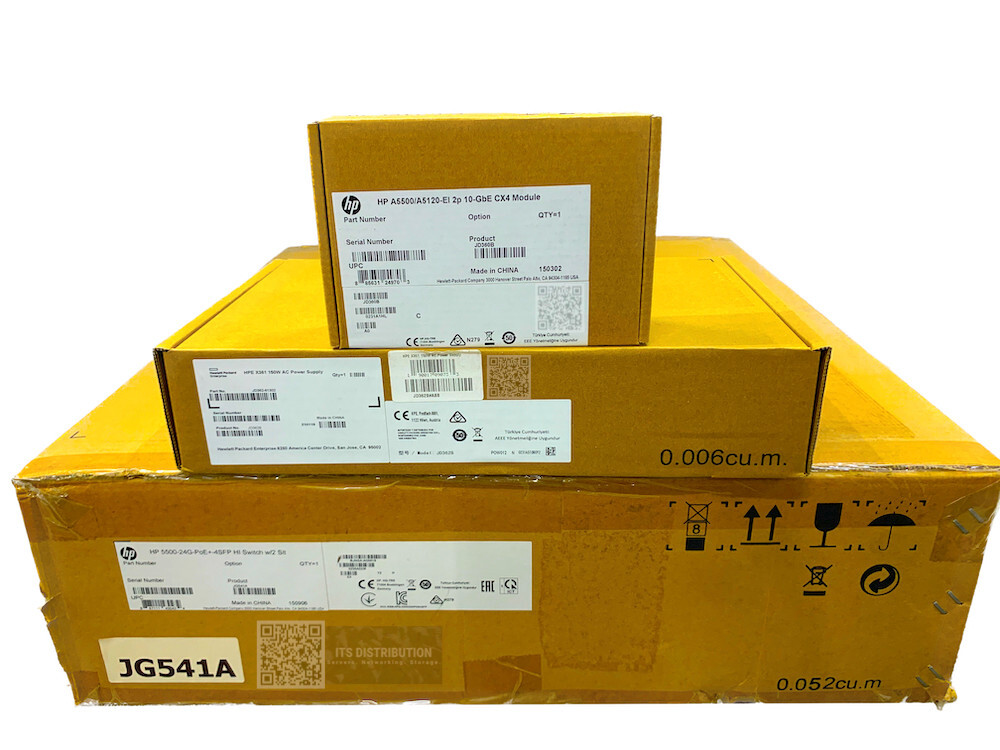 JG541A I New HP 5500-24G-PoE+-4SFP HI Switch 2 Interface Slots + JD360B JD362B