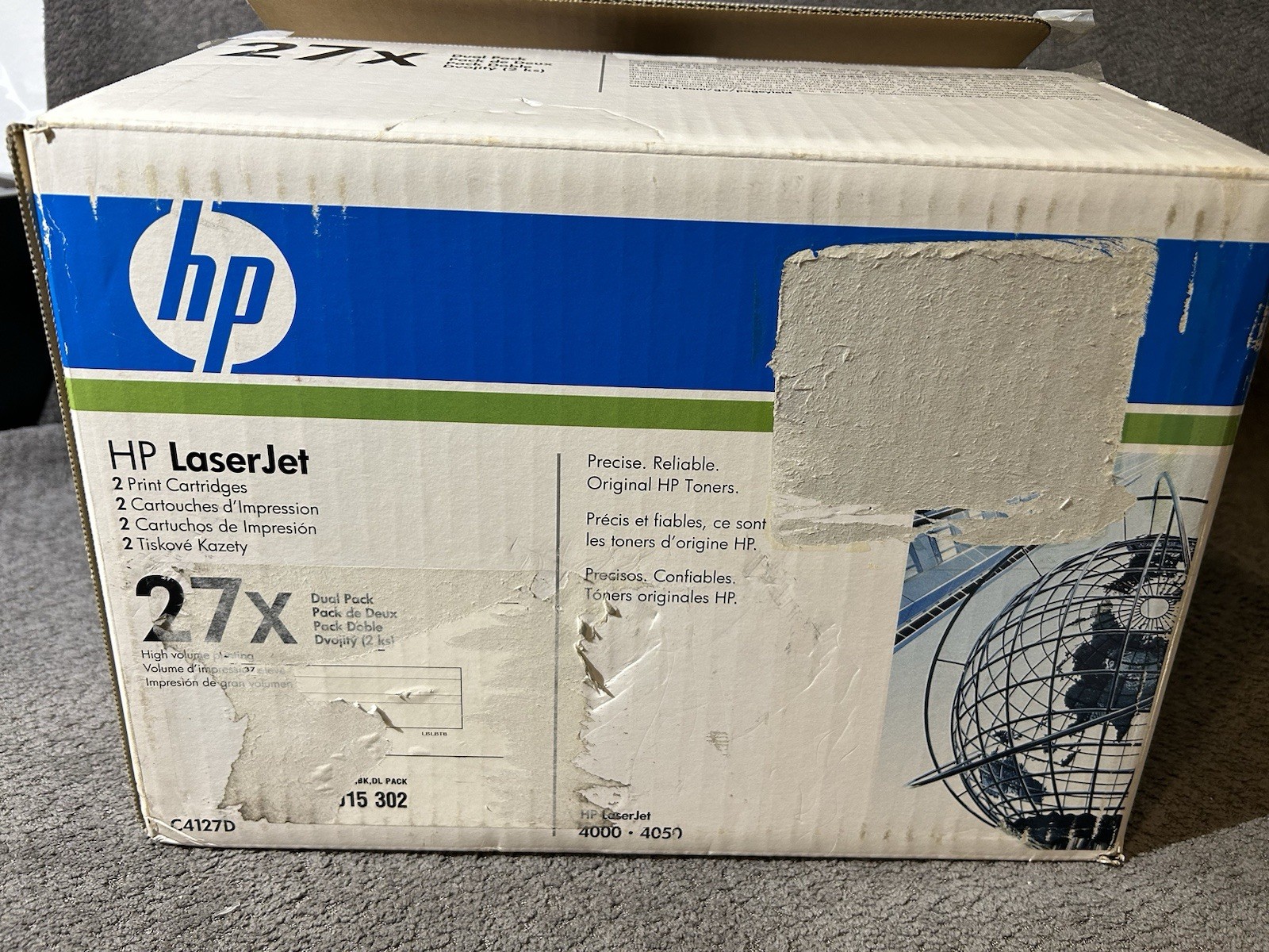 Hp 27X ,C4127D , Black , Genuine, 2 Print Cartridges, Hp Laser Jet 4000-4050 