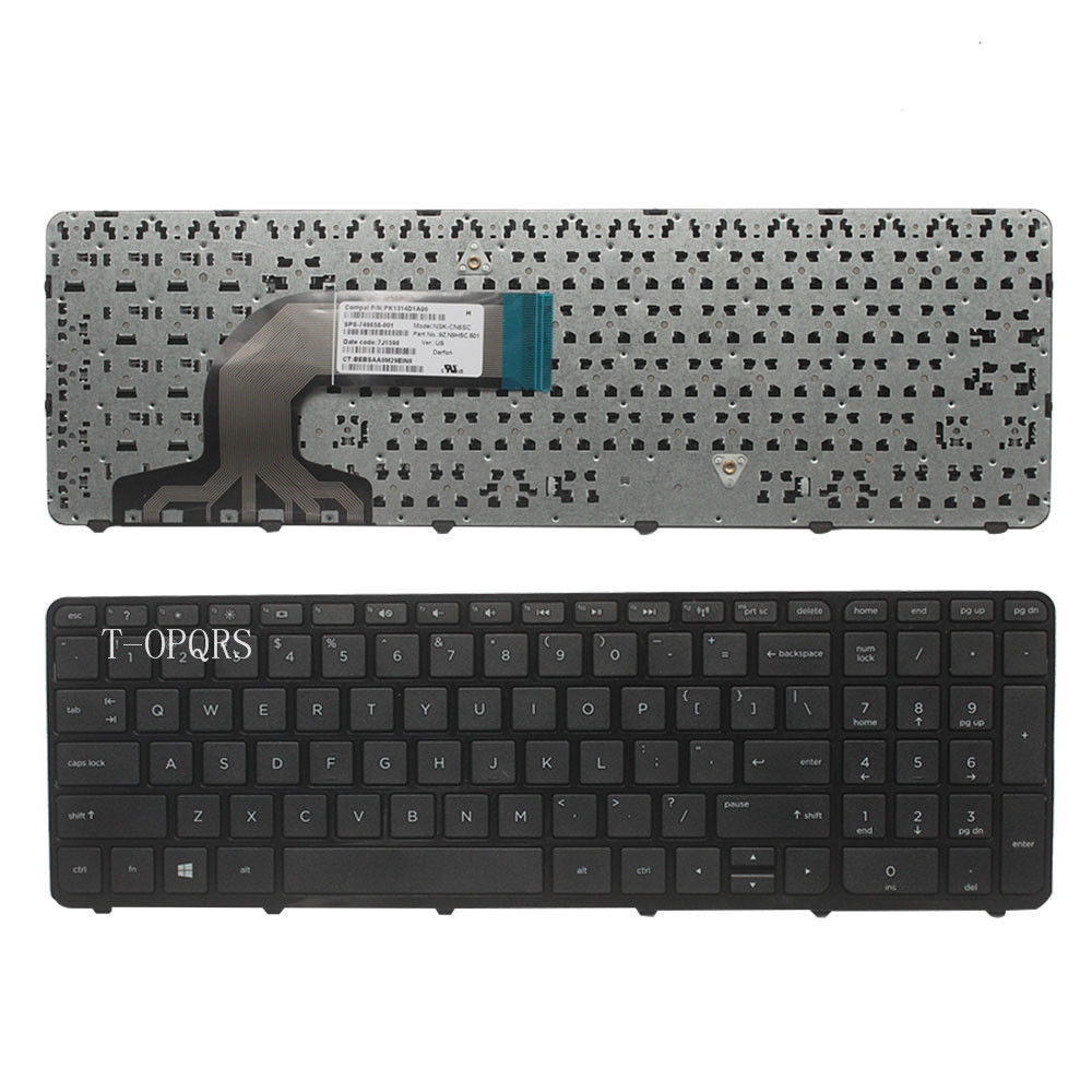New HP 15-F305DX 15-F337NR 15-F355NR 15-F337WM 15-F387WM US Keyboard With Frame