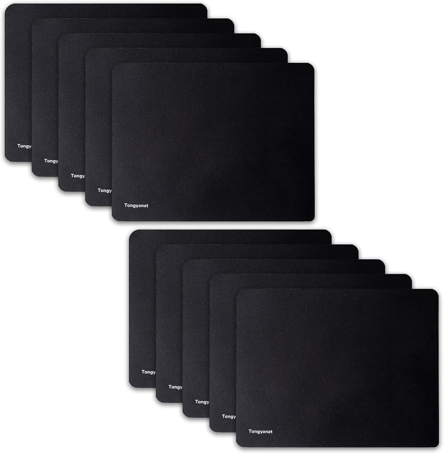 10 Pack Mouse Pad, Ultra-Smooth Gaming Mousepad, Non-Slip Rubber Base, Waterproo