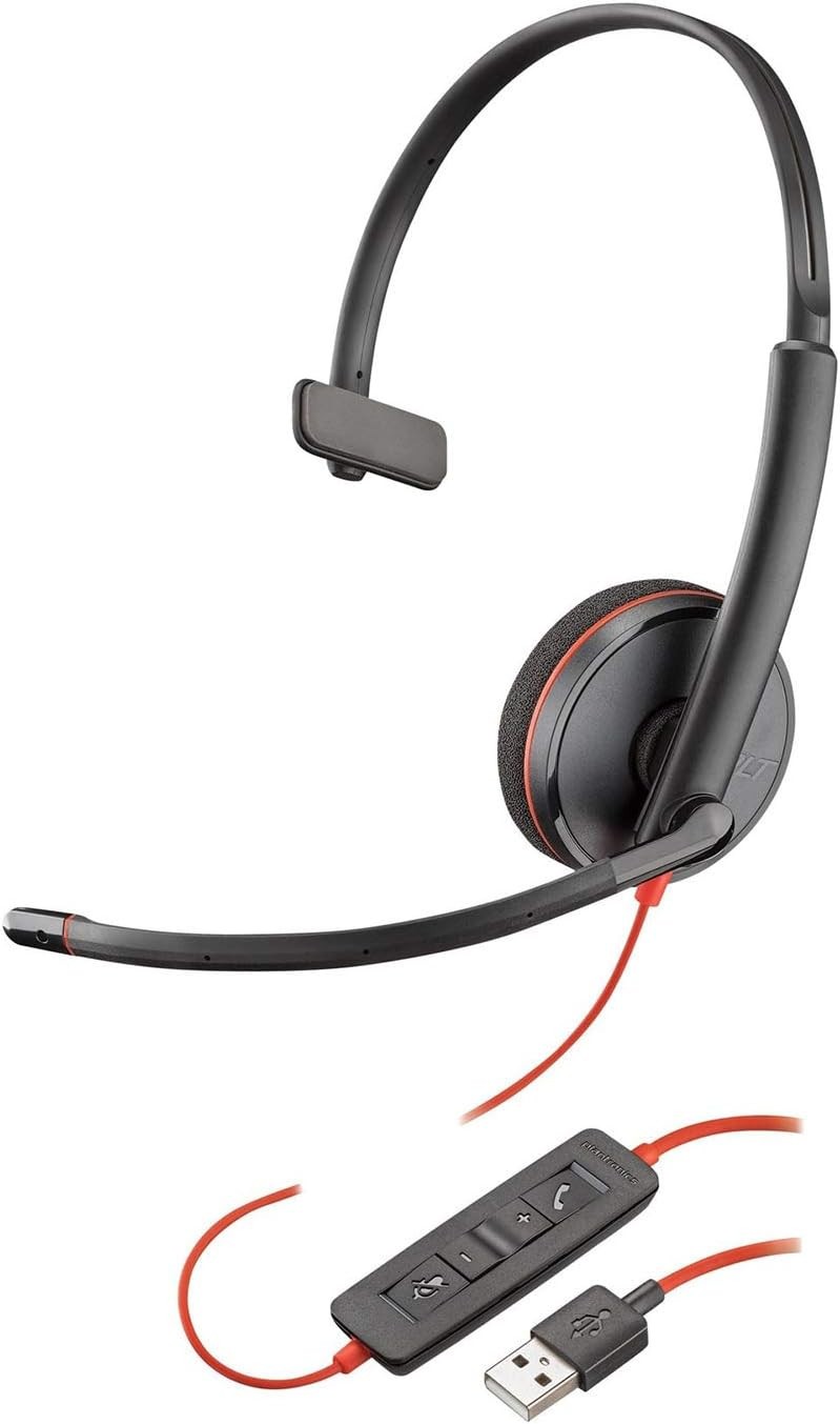 Plantronics Blackwire C3210 USB Wired Headset Noise Cancelling Mic 209744-101