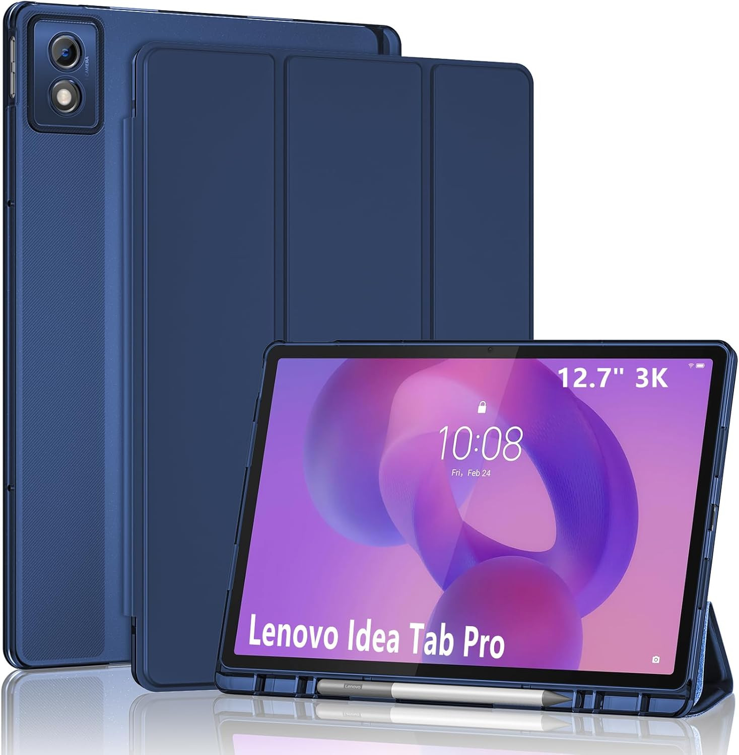 Smart Case for Lenovo Idea Tab Pro 12.7" 2025 with Pen Holder, Slim
