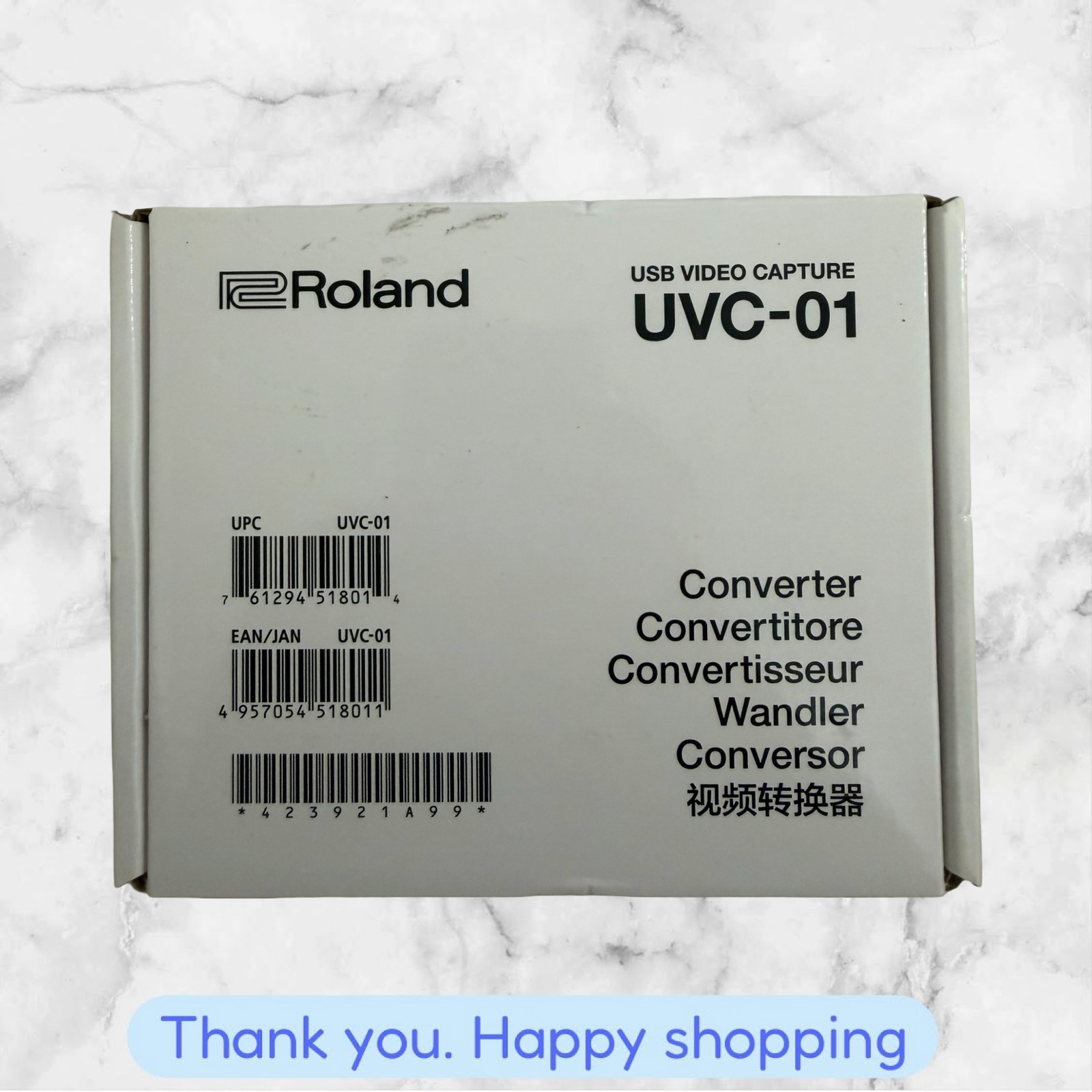 Roland UVC-01 USB Video Capture and Live Streaming Tool W/ Additional Audio Port