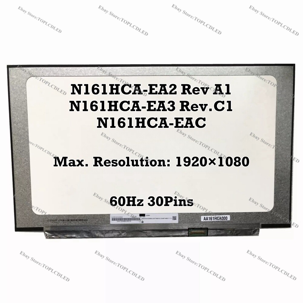 N161HCA-EA2 Rev A1 fit N161HCA-EA3 Rev.C1 N161HCA-EAC FHD 30 Pins IPS LCD Screen